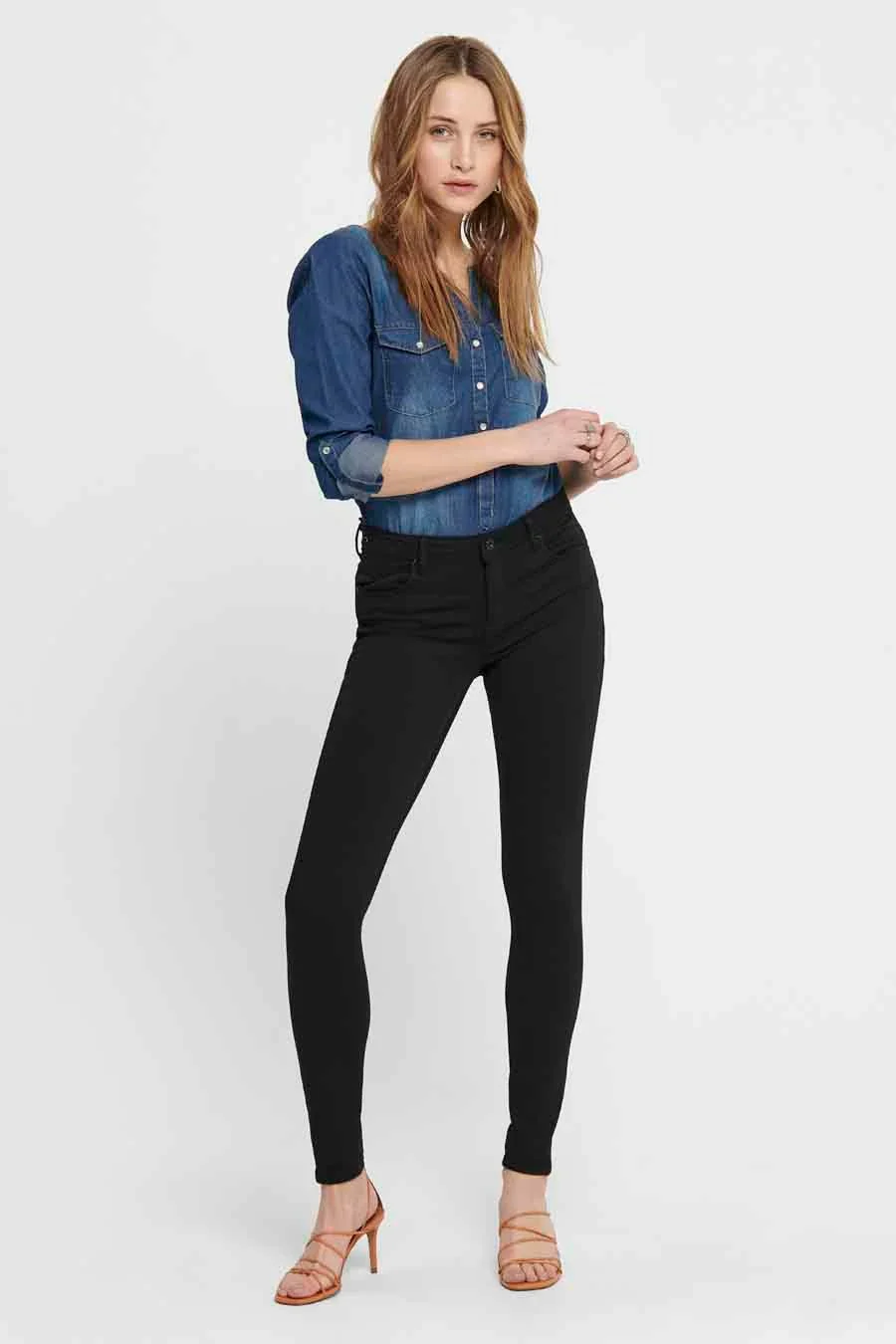 Skinny jeans - black denim - Image 2