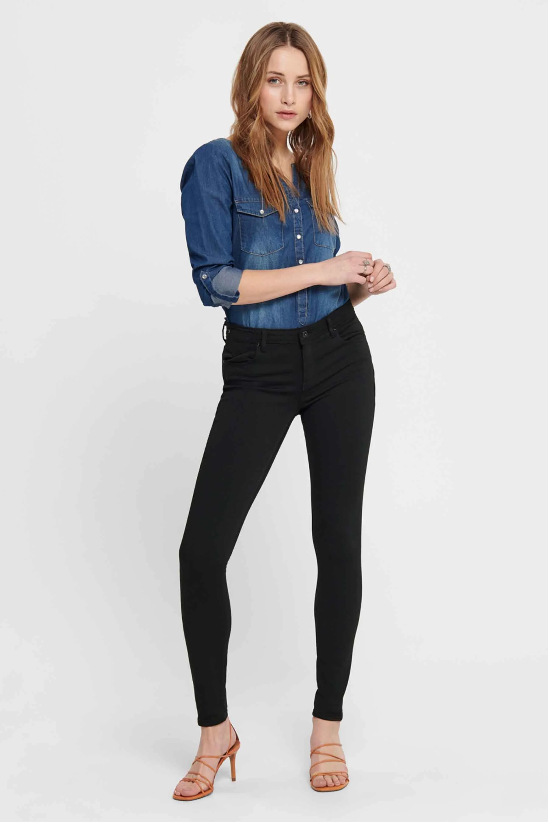 Skinny jeans - black denim - Image 4