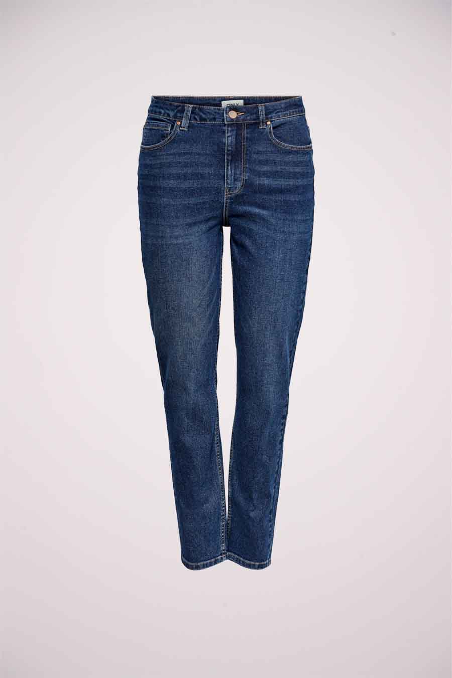 Straight jeans - mid blue denim