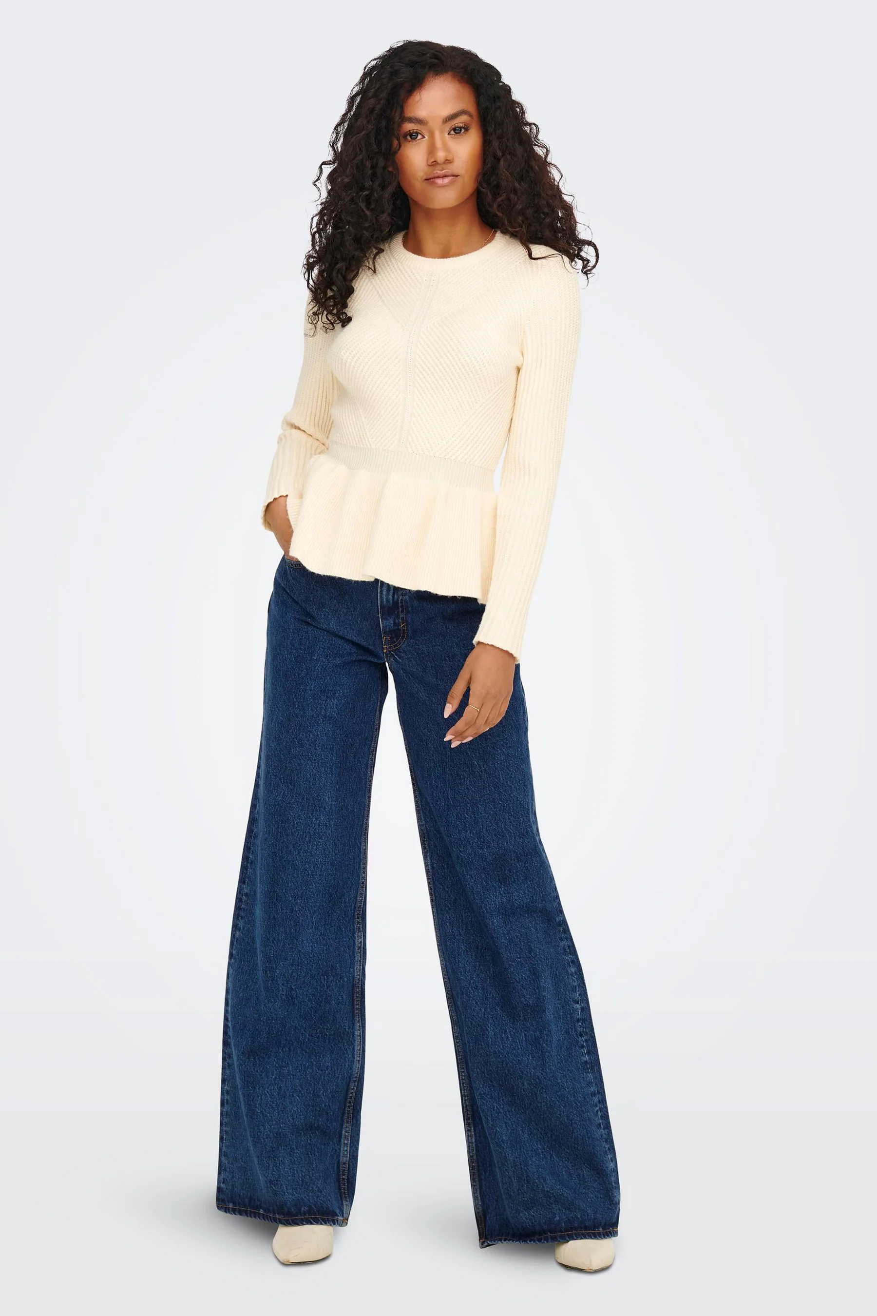 Wide jeans - mid blue denim - Image 2