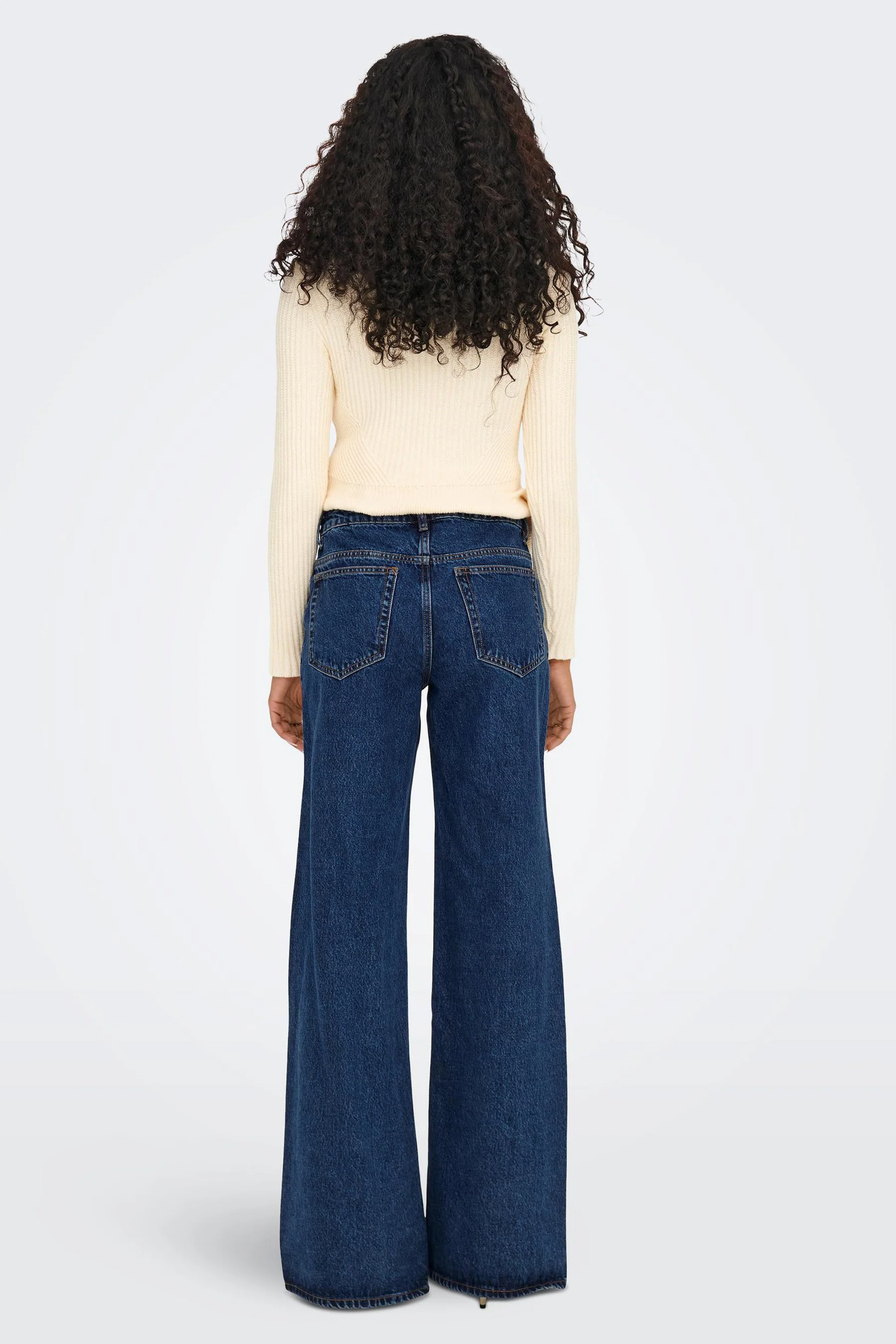 Wide jeans - mid blue denim - Image 3
