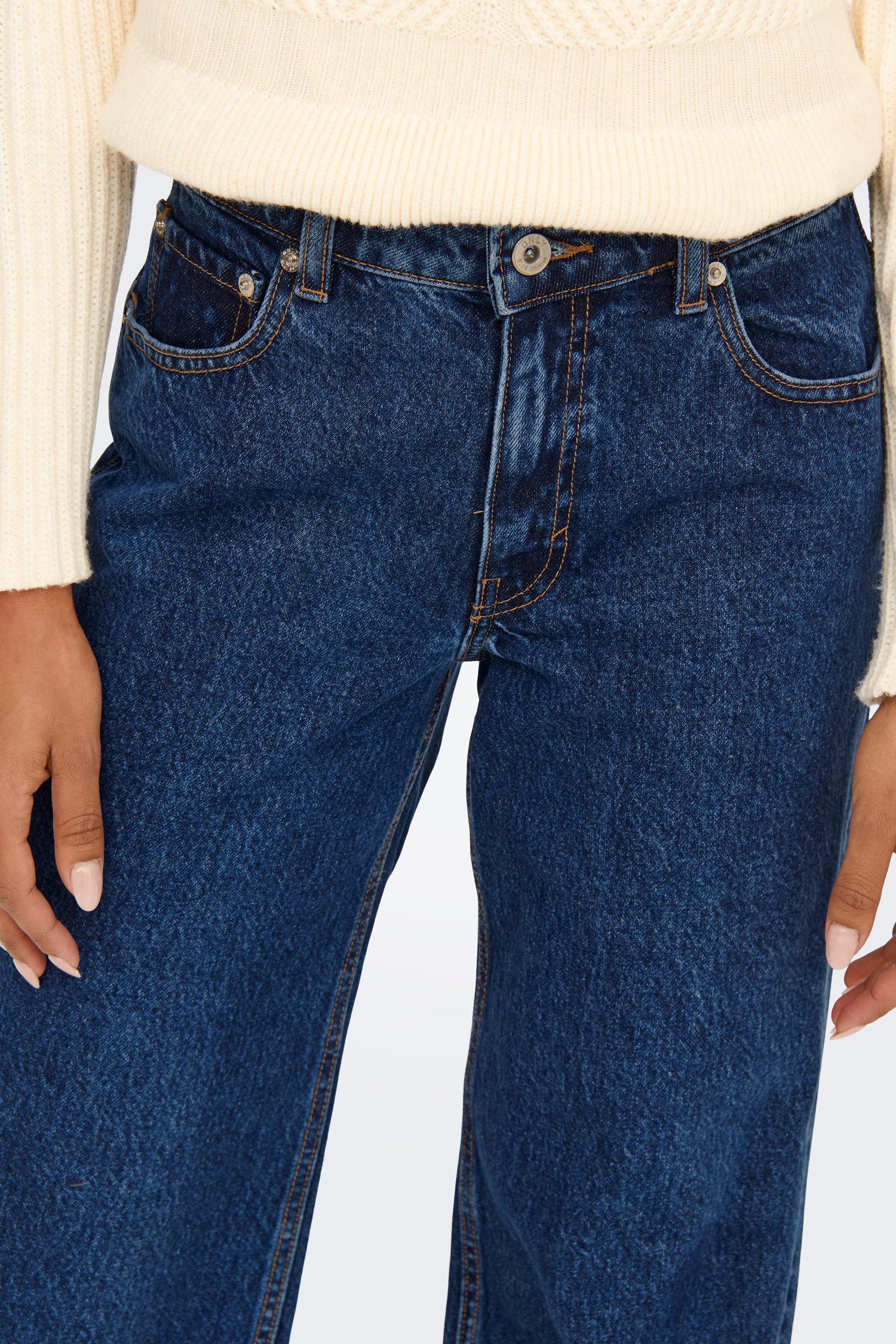 Wide jeans - mid blue denim - Image 4