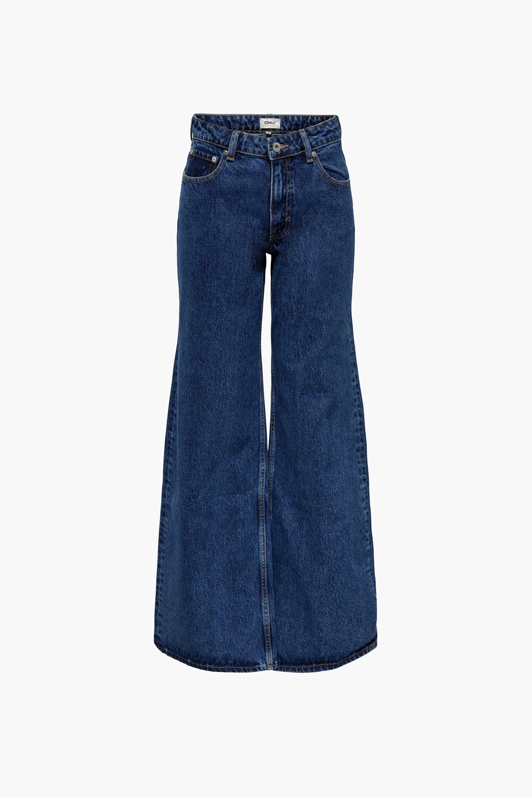 Wide jeans - mid blue denim - Image 5