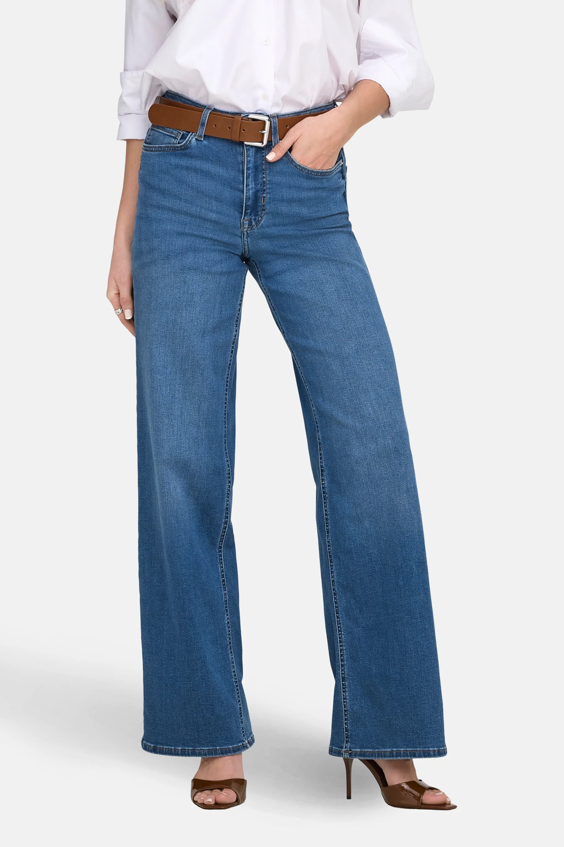 MADISON BLUSH - mid blue denim