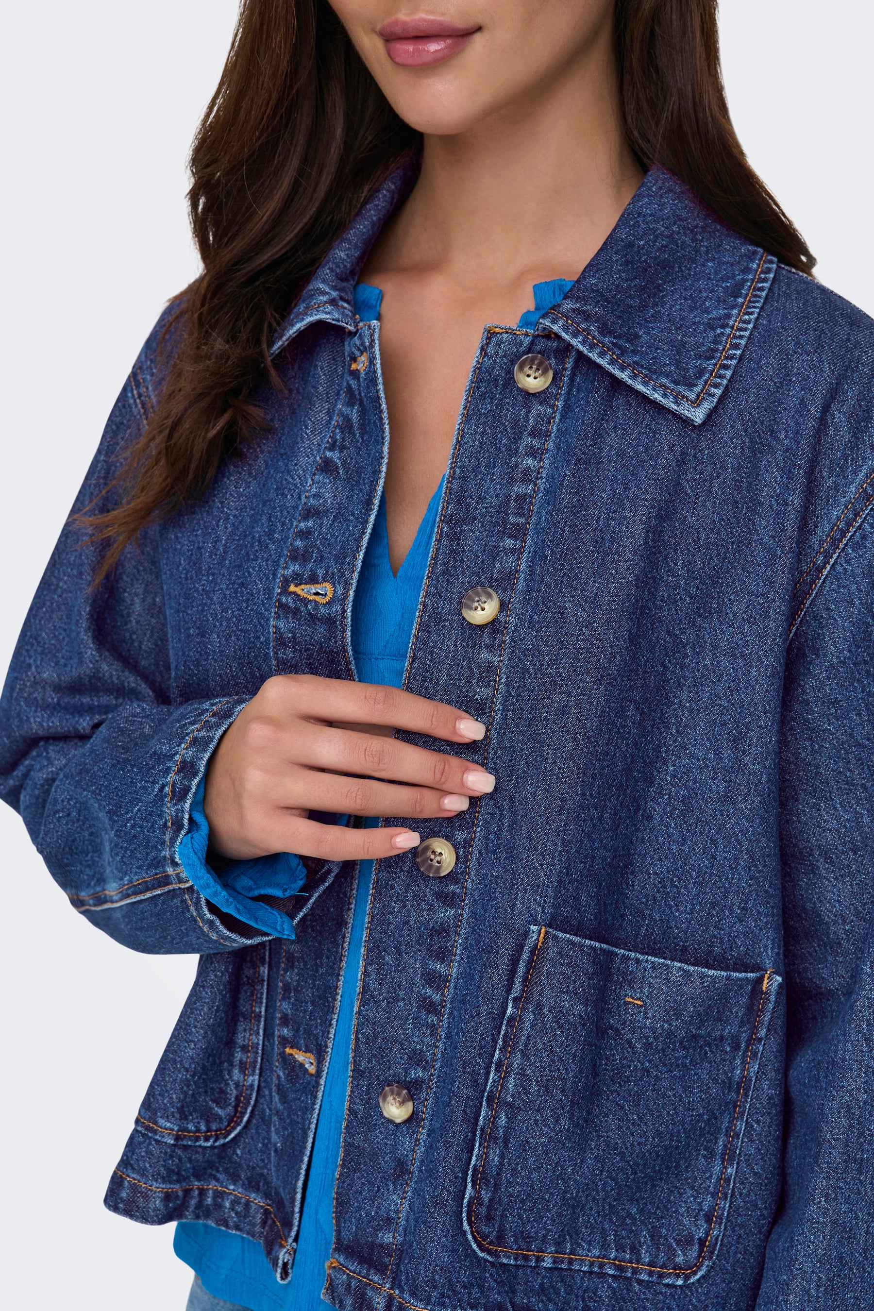 Jeansjas - dark blue denim - Image 3