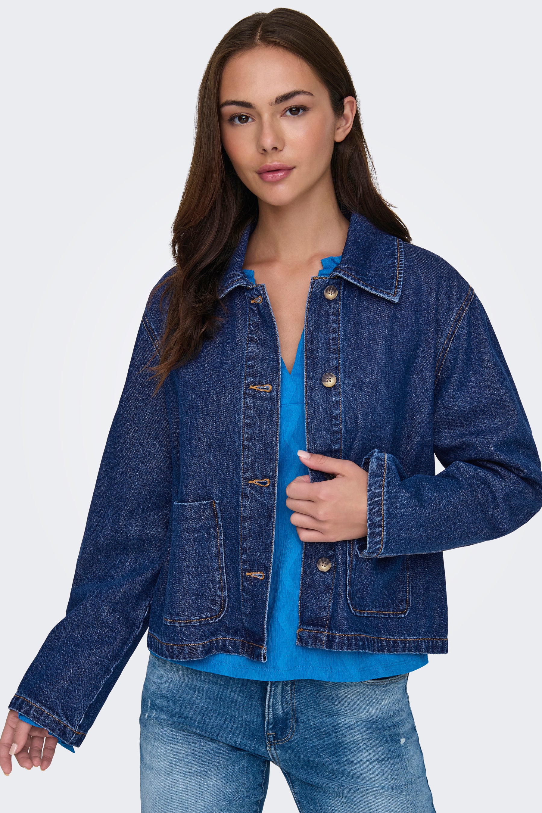 Jeansjas - dark blue denim - Image 7