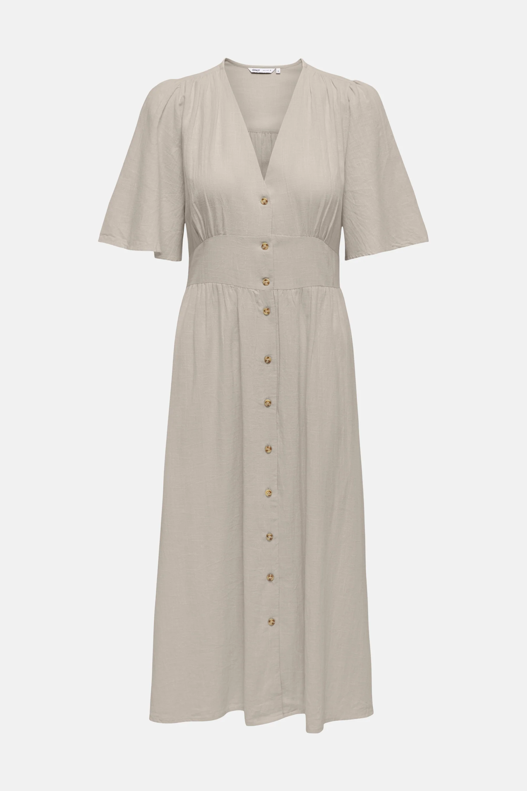 Kleedje met korte mouwen - beige