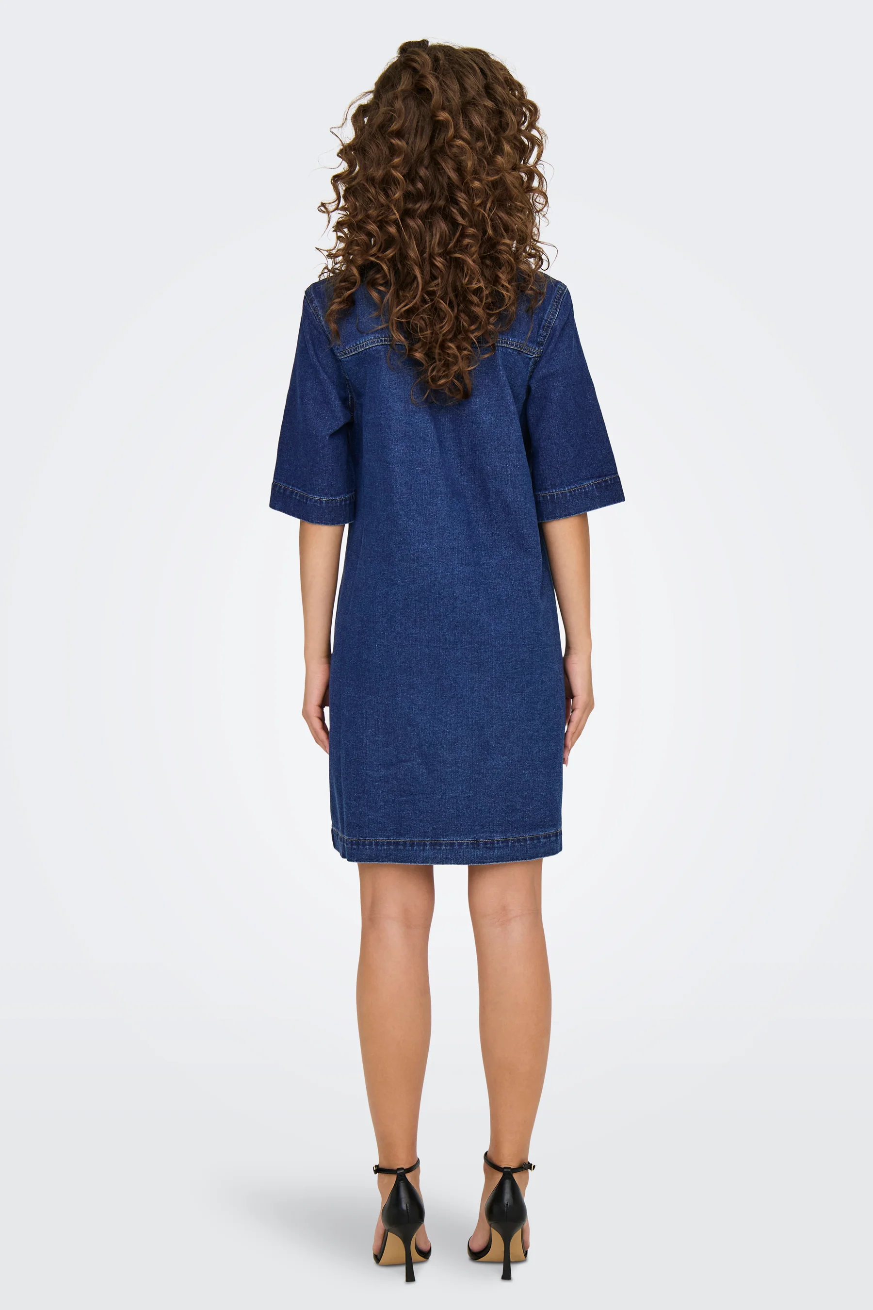 Kleedje met korte mouwen - dark blue denim - Image 3
