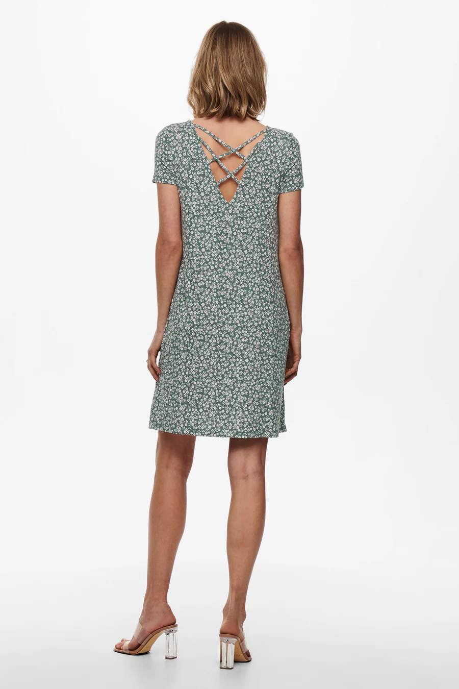 Kleedje met korte mouwen - groen - Image 3