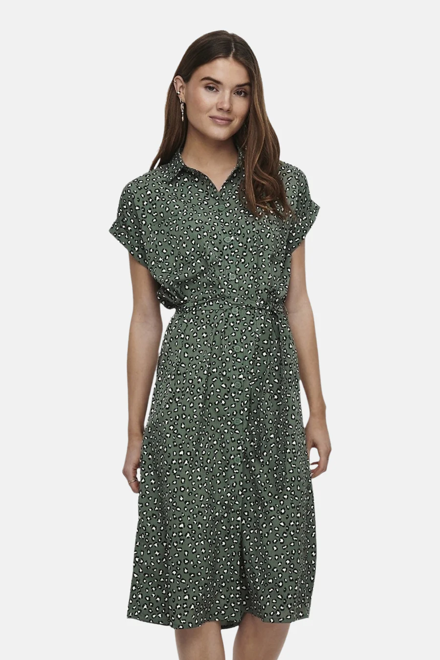 Kleedje met korte mouwen - groen