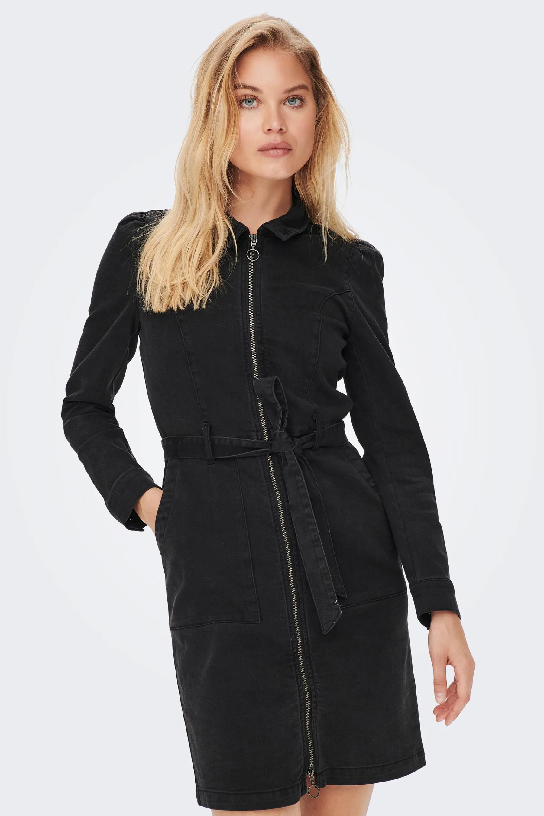 Kort kleedje - denim - Image 3