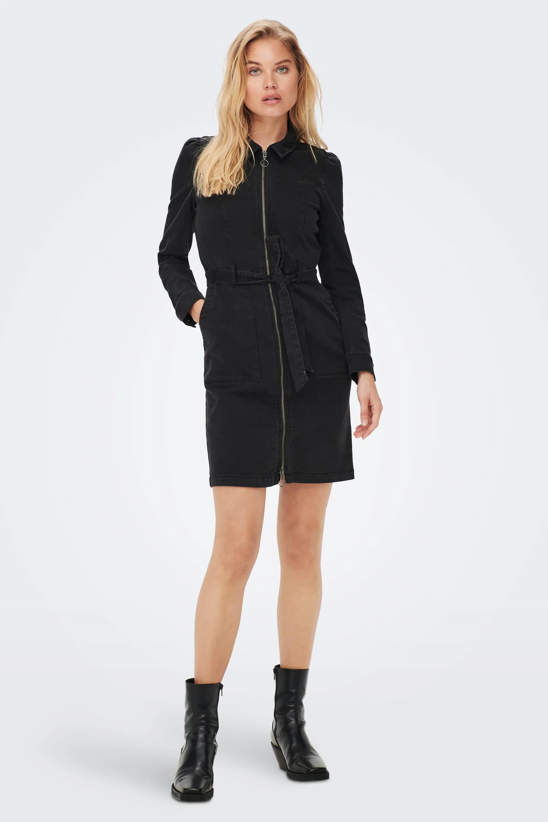 Kort kleedje - denim - Image 5