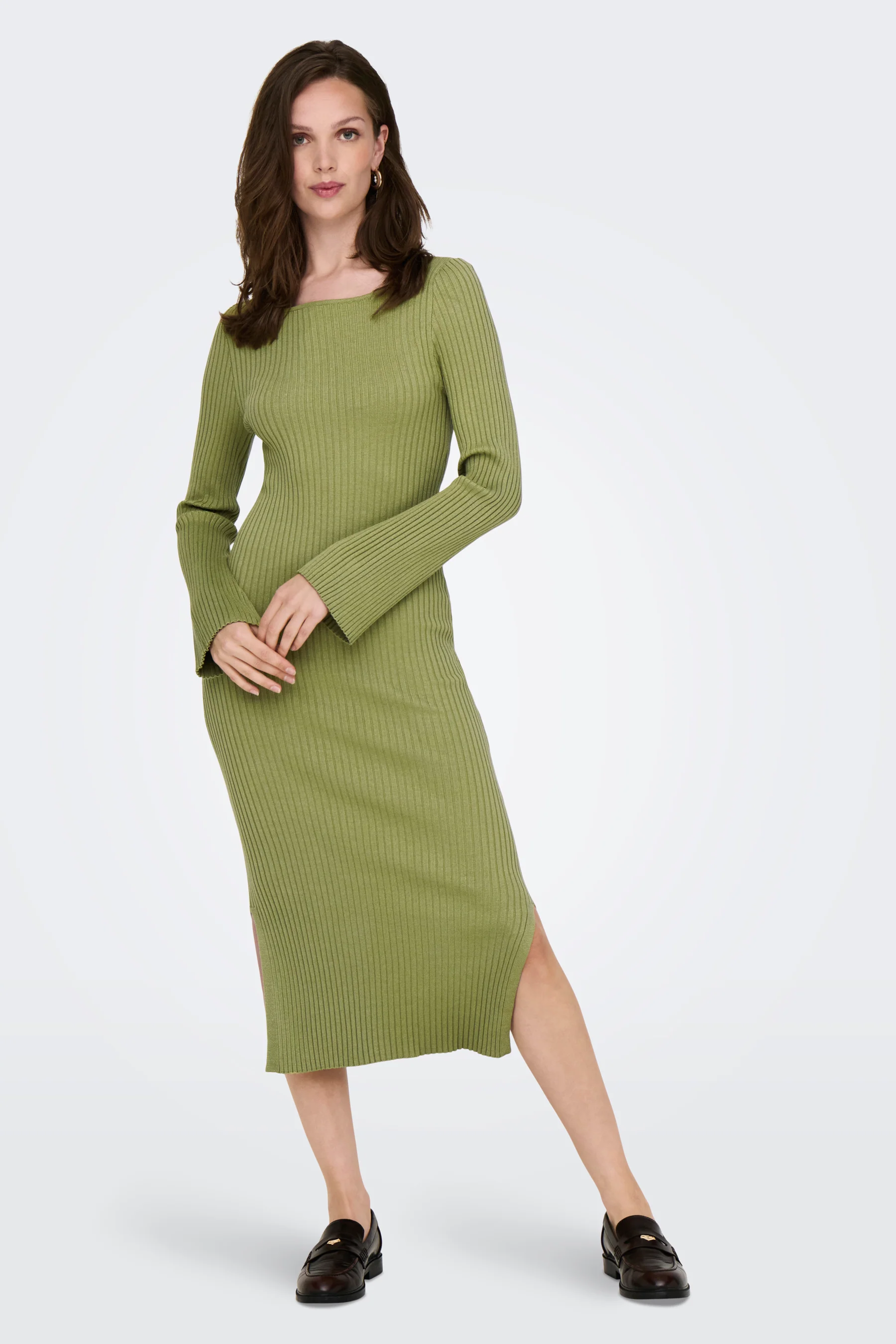 Kleedje met lange mouwen - groen - Image 2
