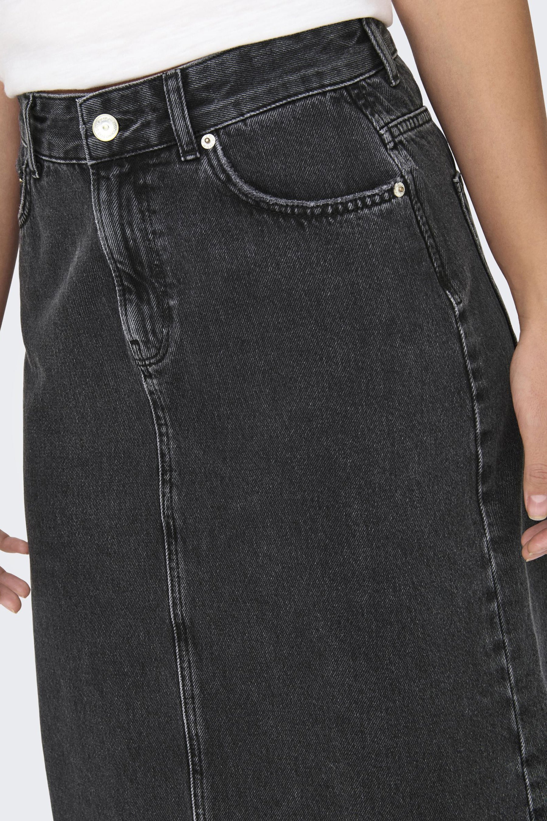 Lange rok - black denim - Image 4