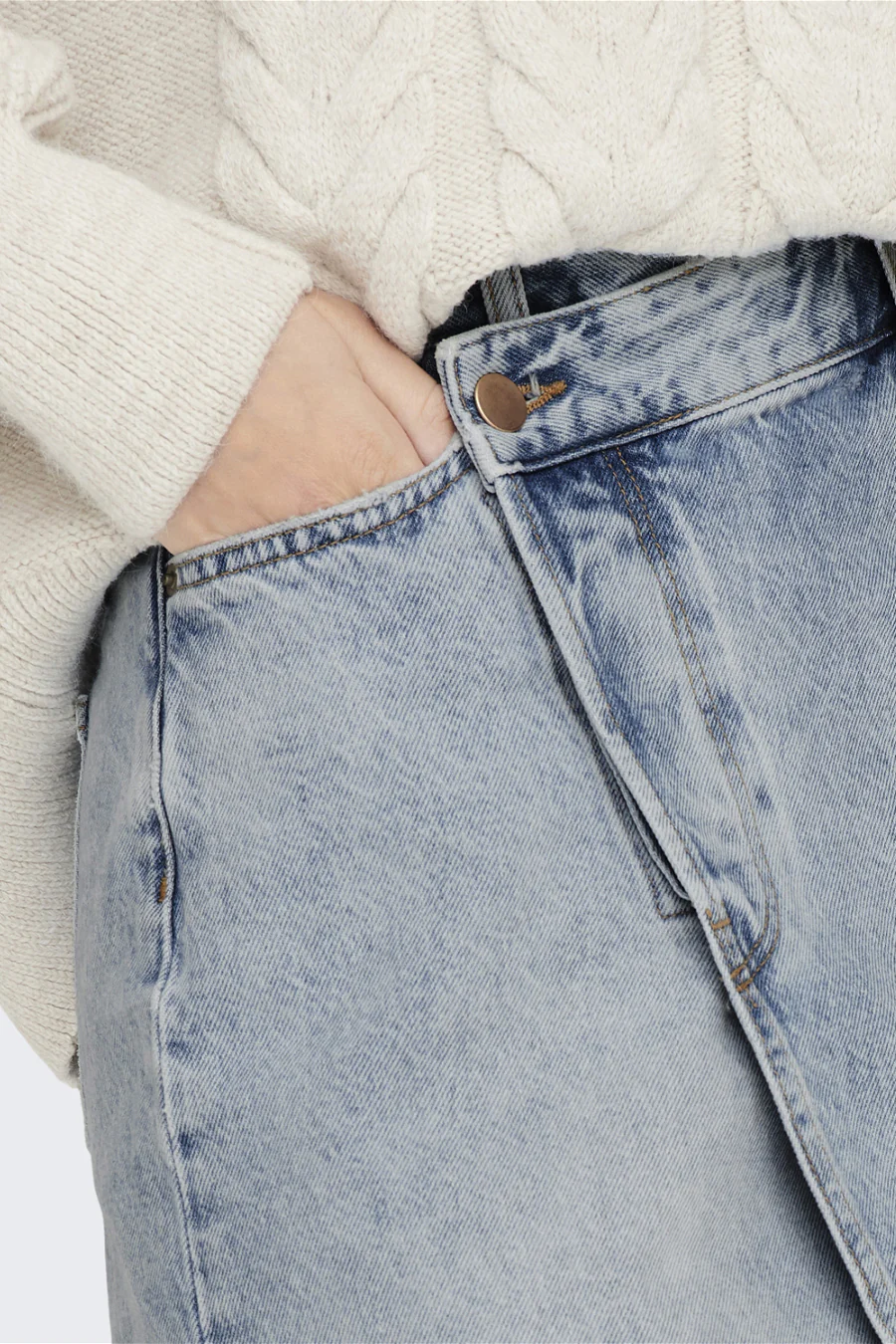 Korte rok - light blue denim - Image 4