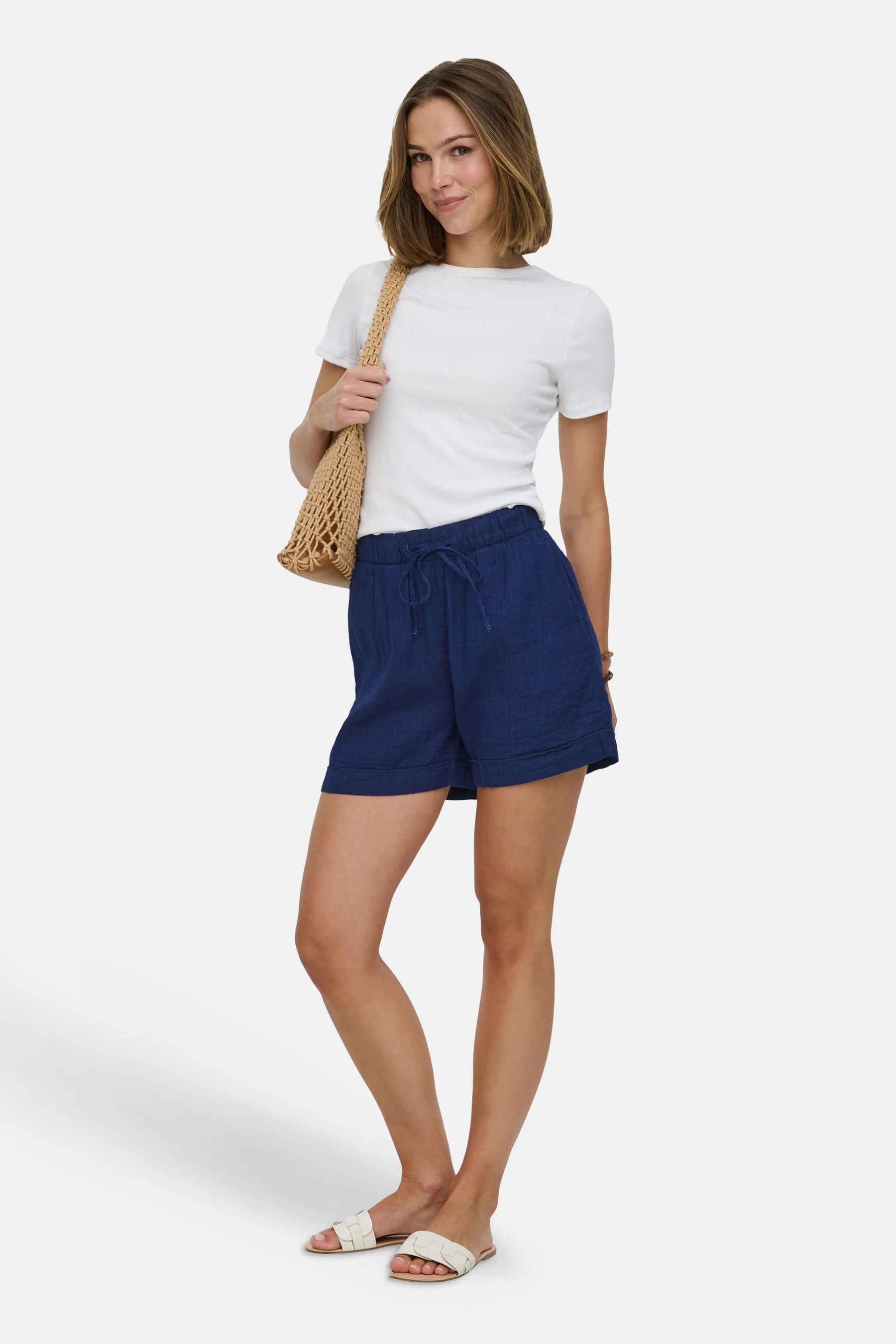 Short - dark blue denim - Image 2