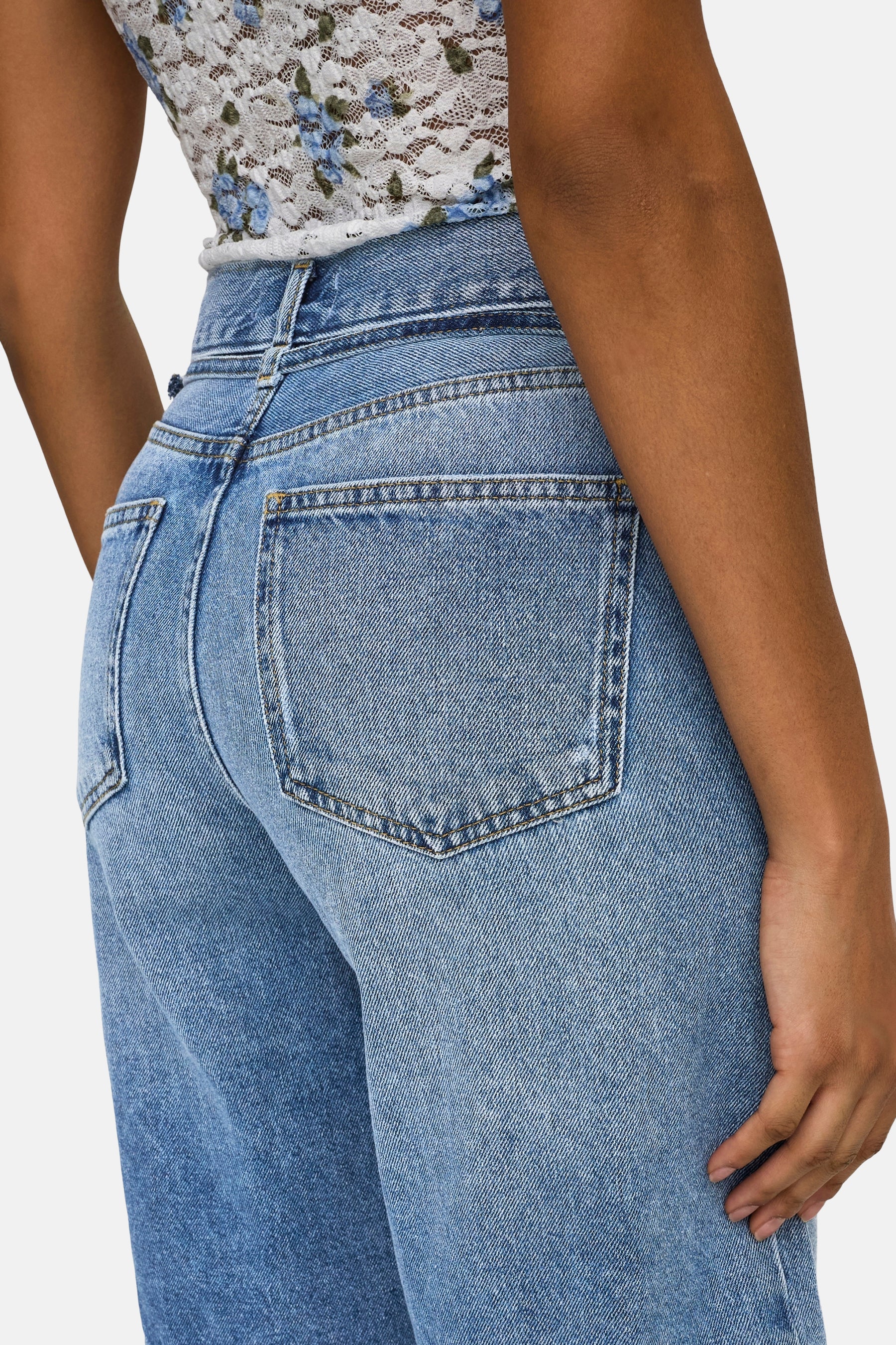 Short - mid blue denim - Image 4