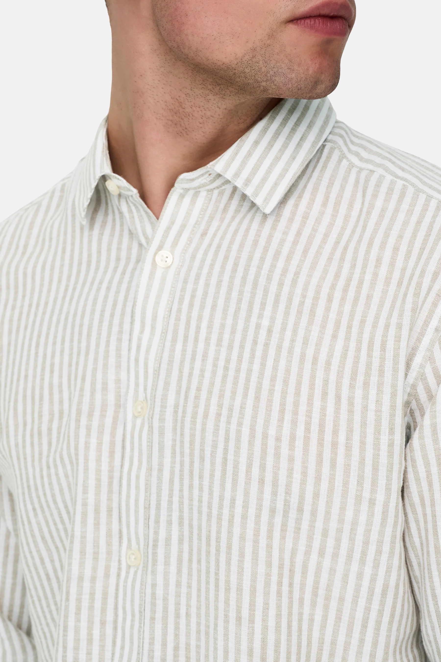 Hemd met lange mouwen - beige - Image 4