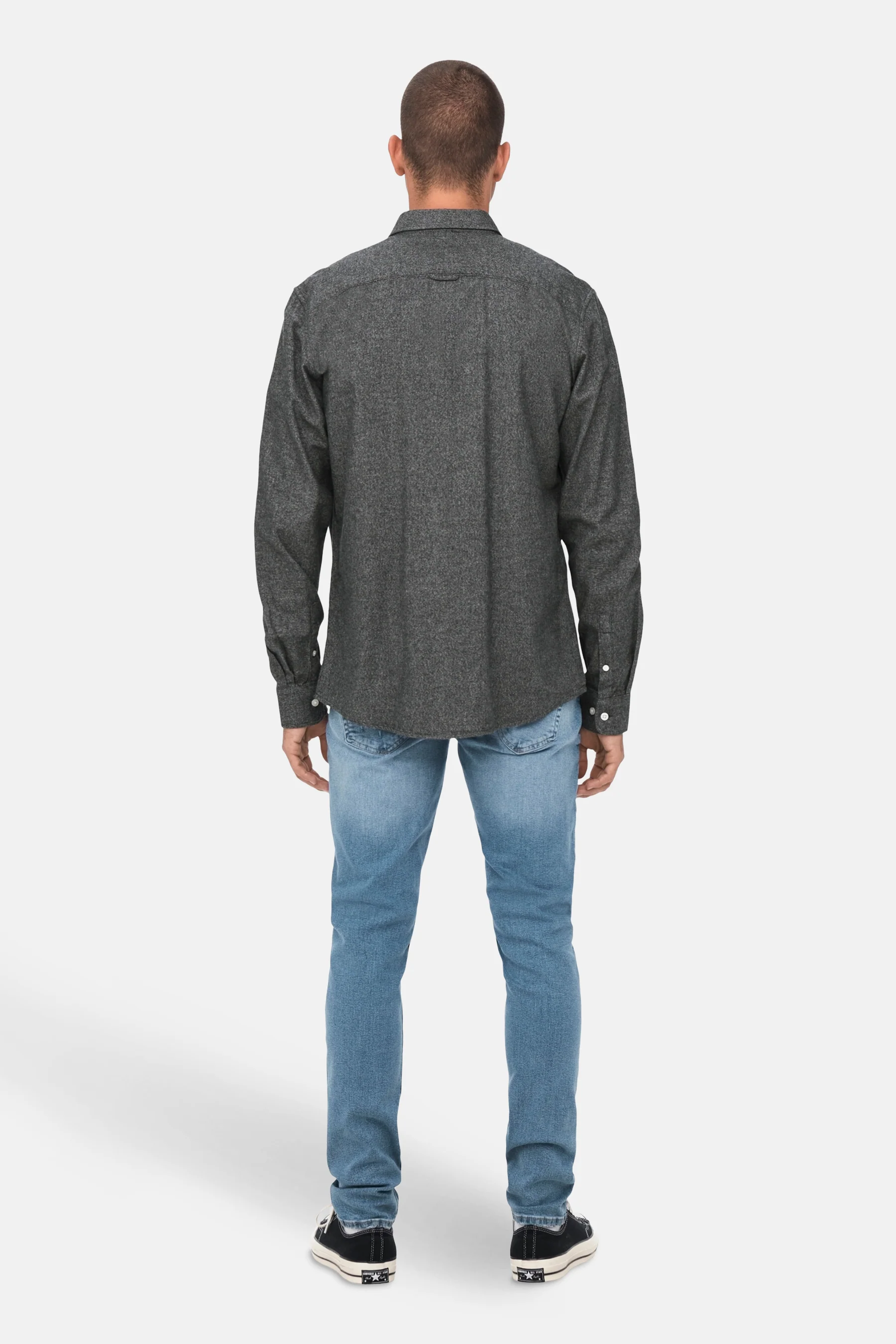 T-shirt met lange mouwen - Grijs - Image 3
