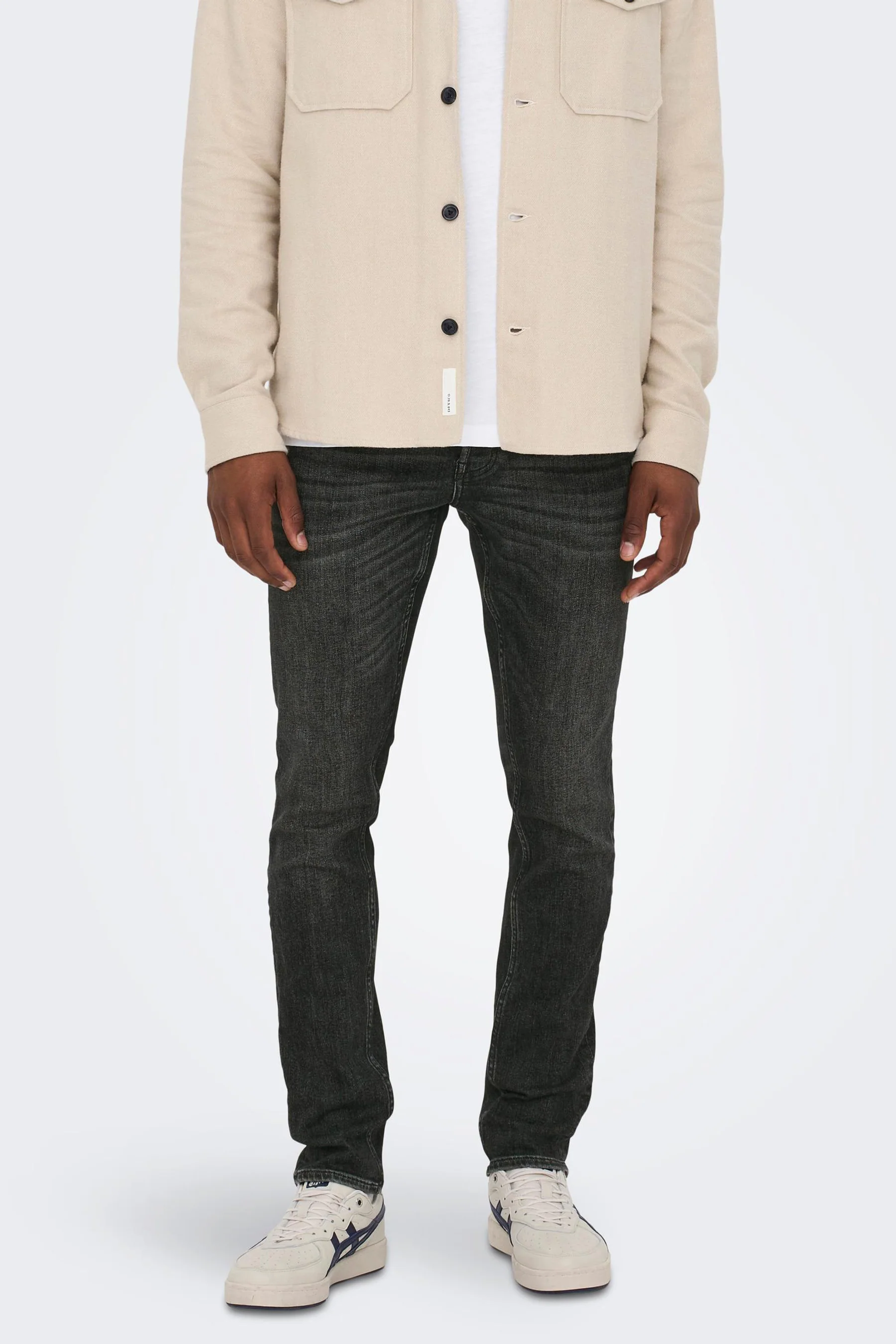 Slim jeans - dark grey denim