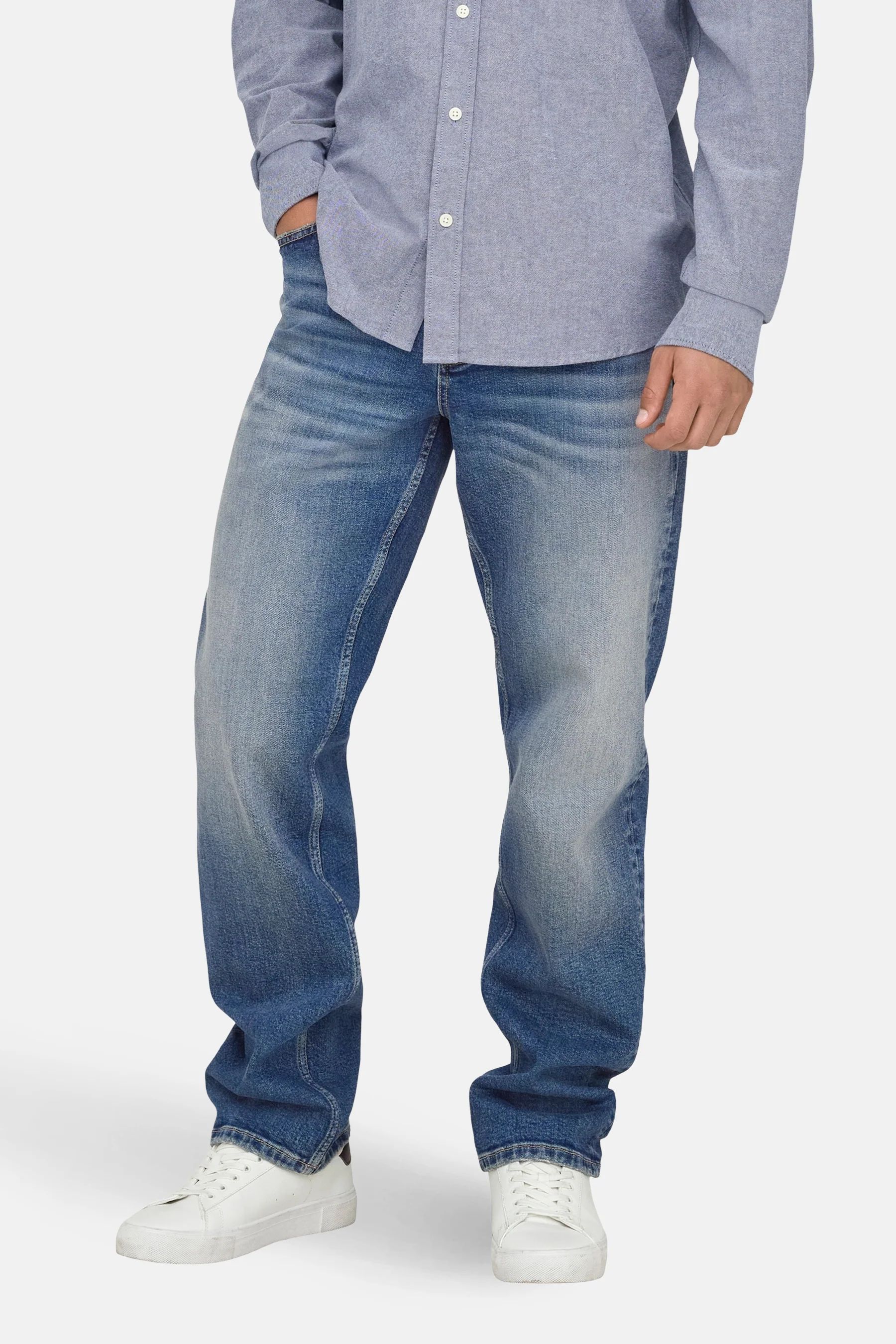 EDGE - mid blue denim