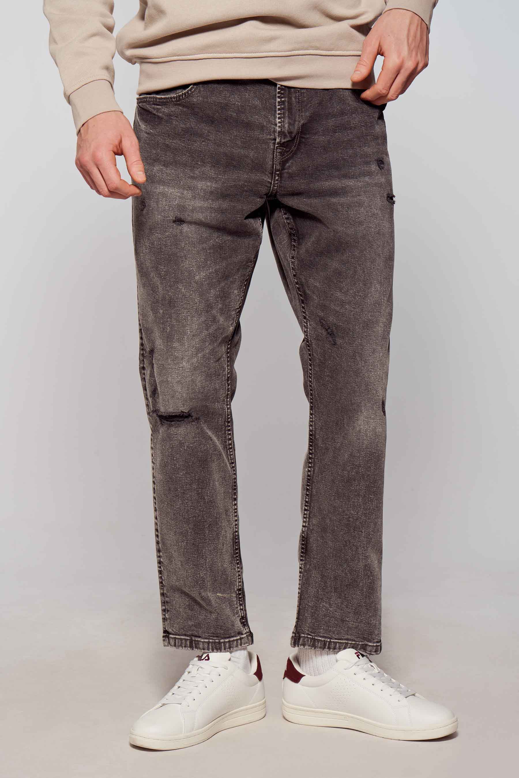 Tapered jeans - dark grey denim