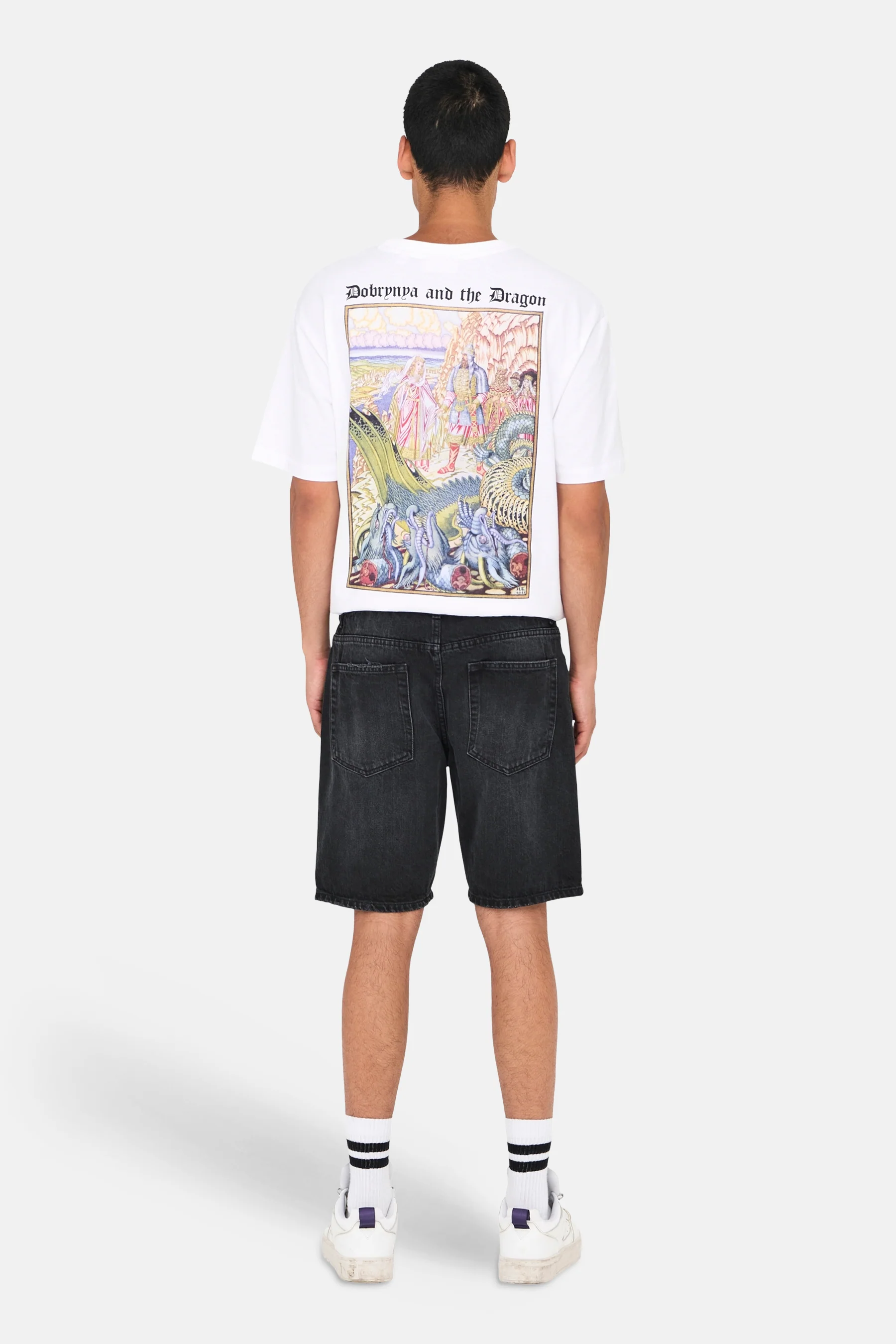 Short - black denim - Image 3