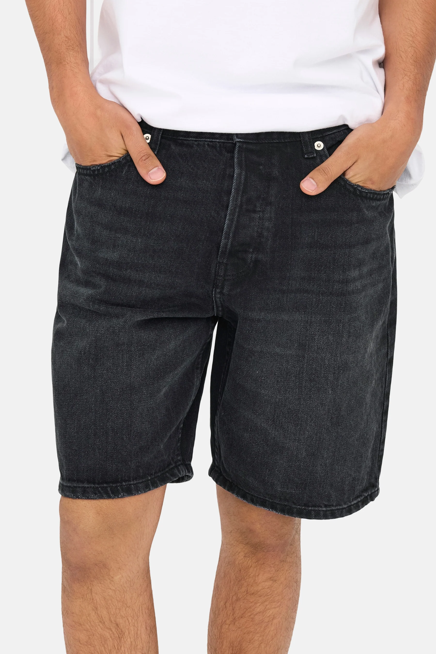 Short - black denim - Image 5