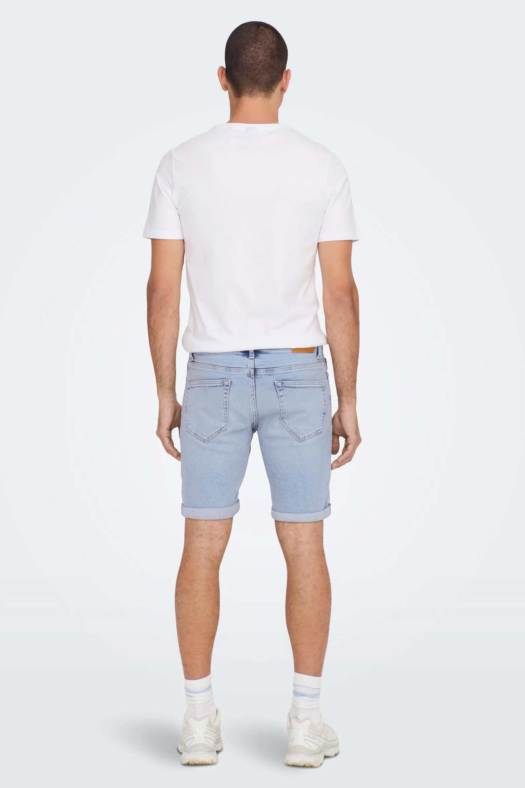 Short - light blue denim - Image 3