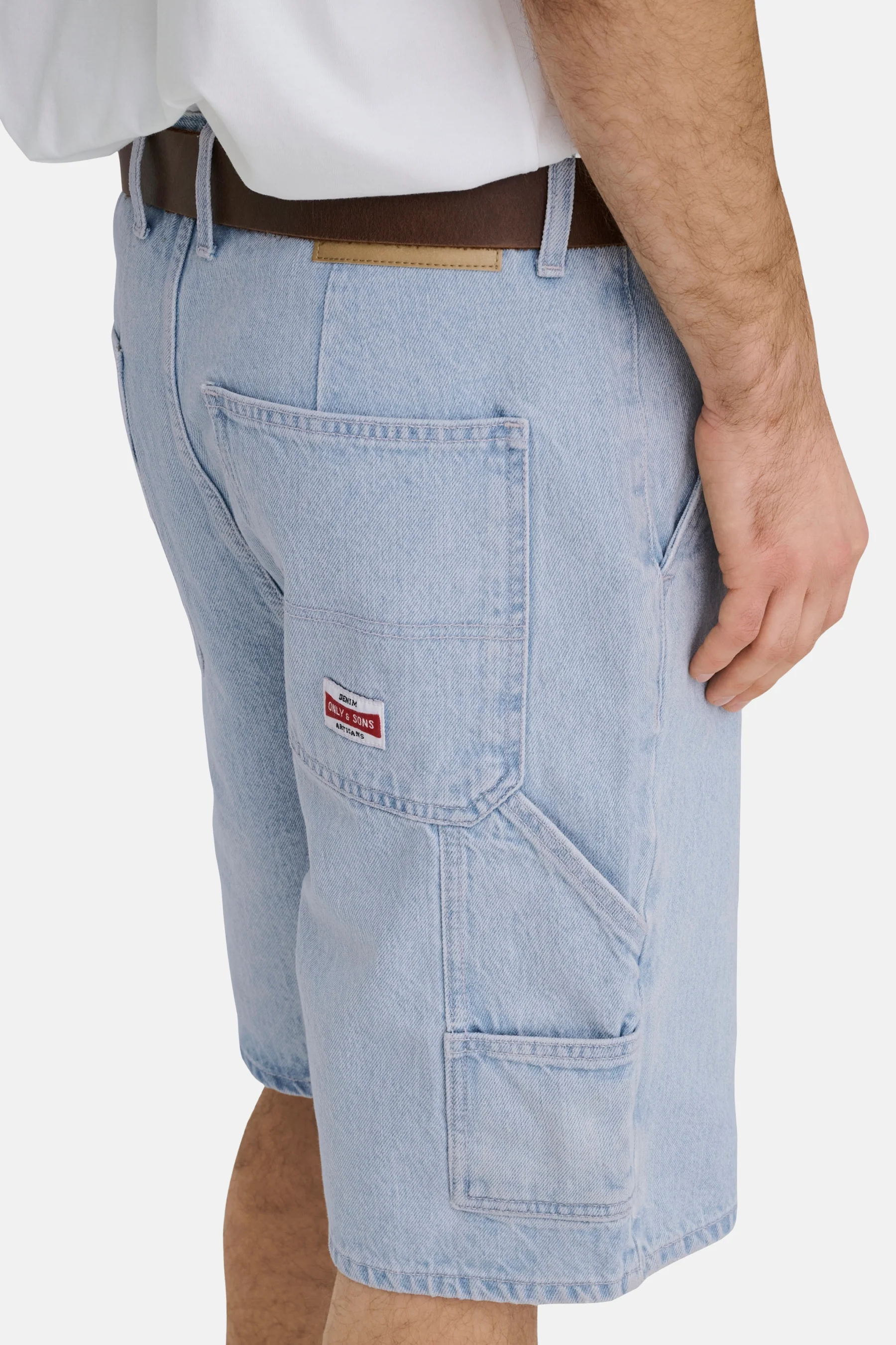 Short - light blue denim - Image 4