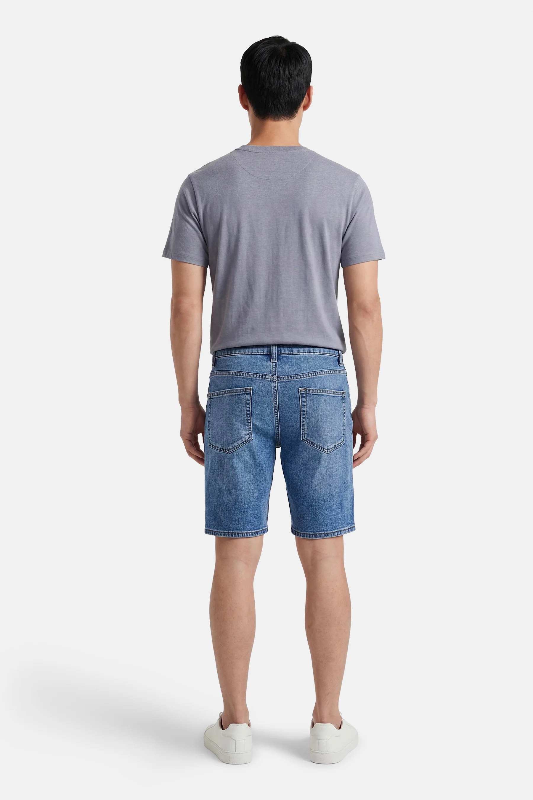 Short - mid blue denim - Image 3