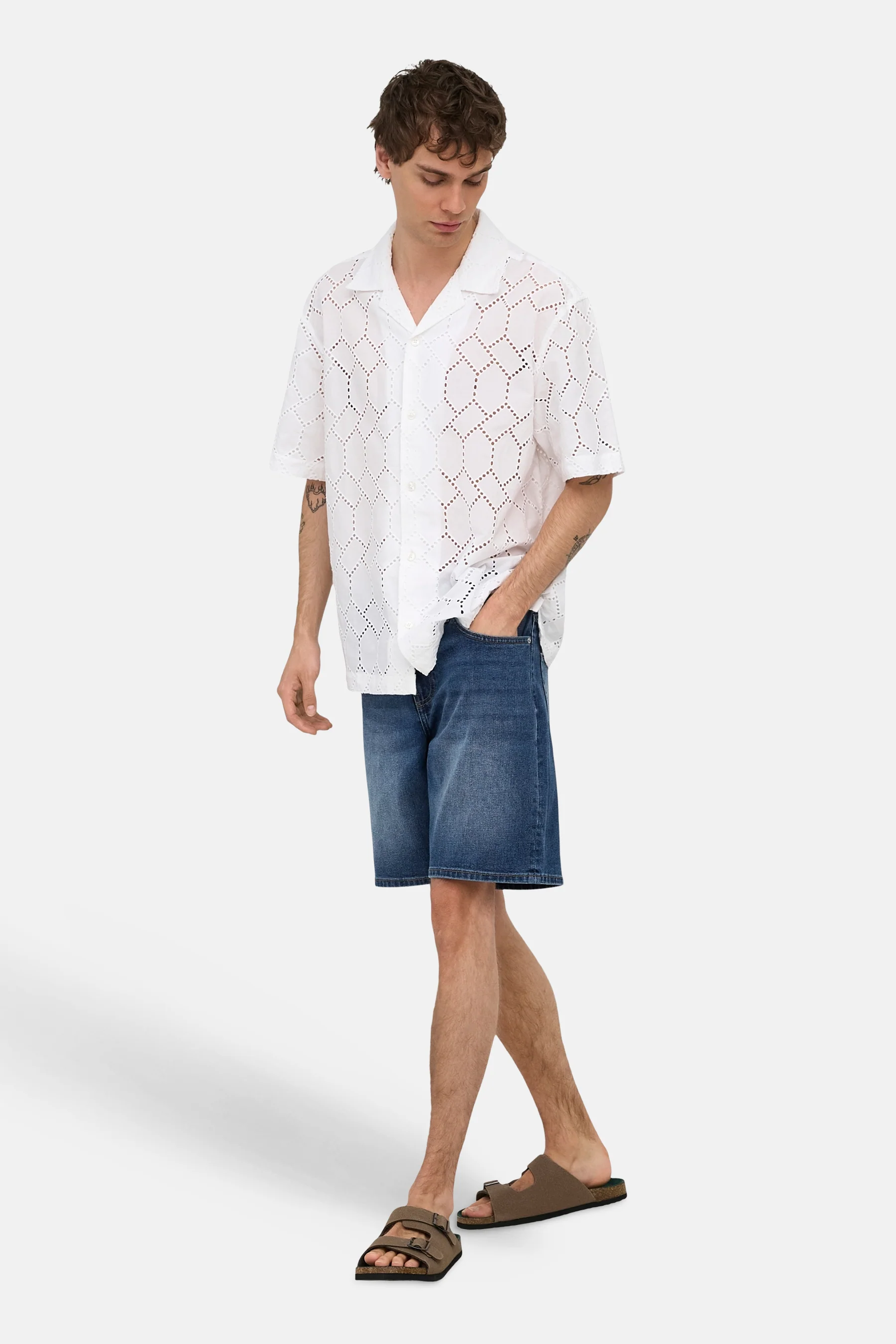 Short - mid blue denim - Image 5