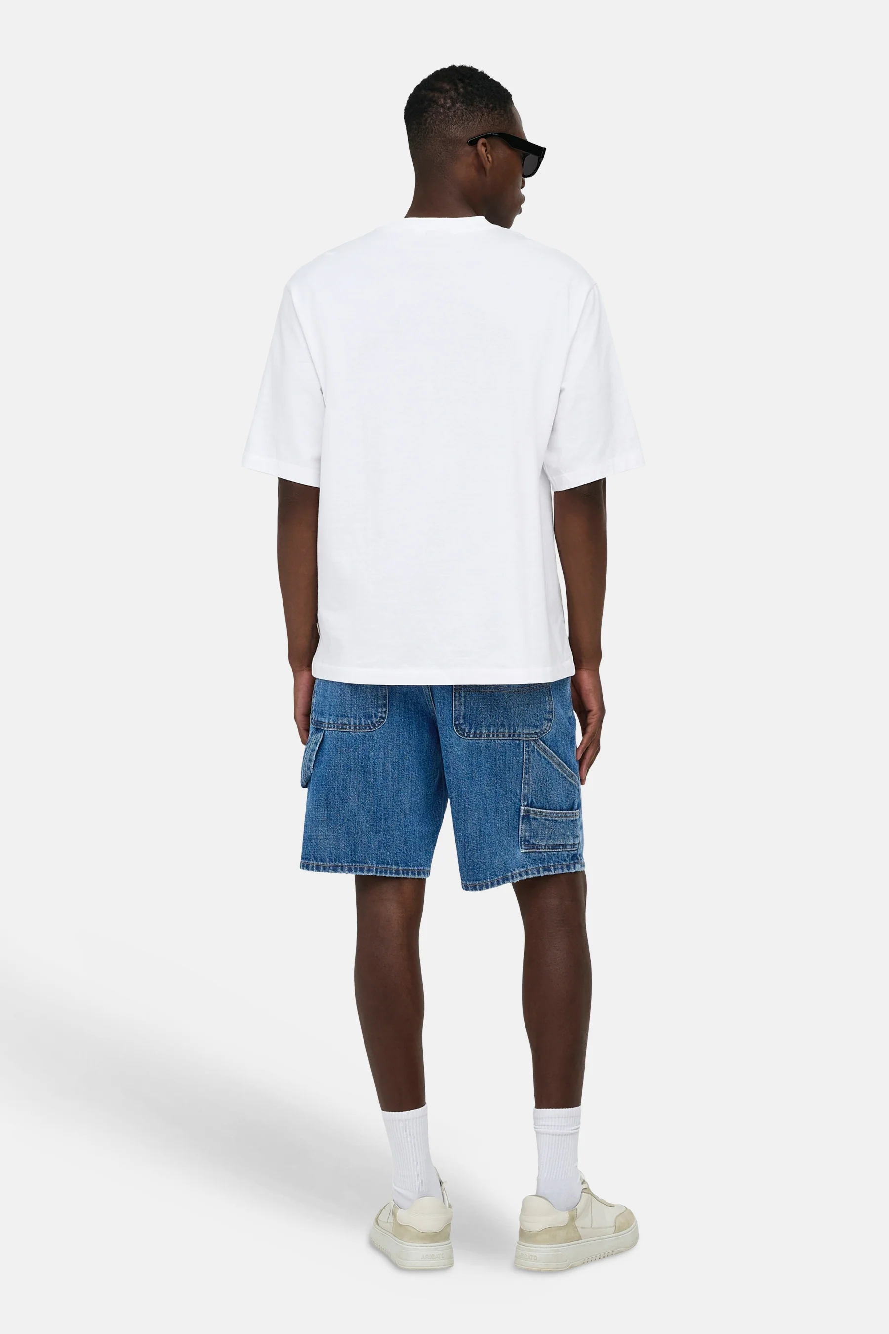 Short - mid blue denim - Image 3
