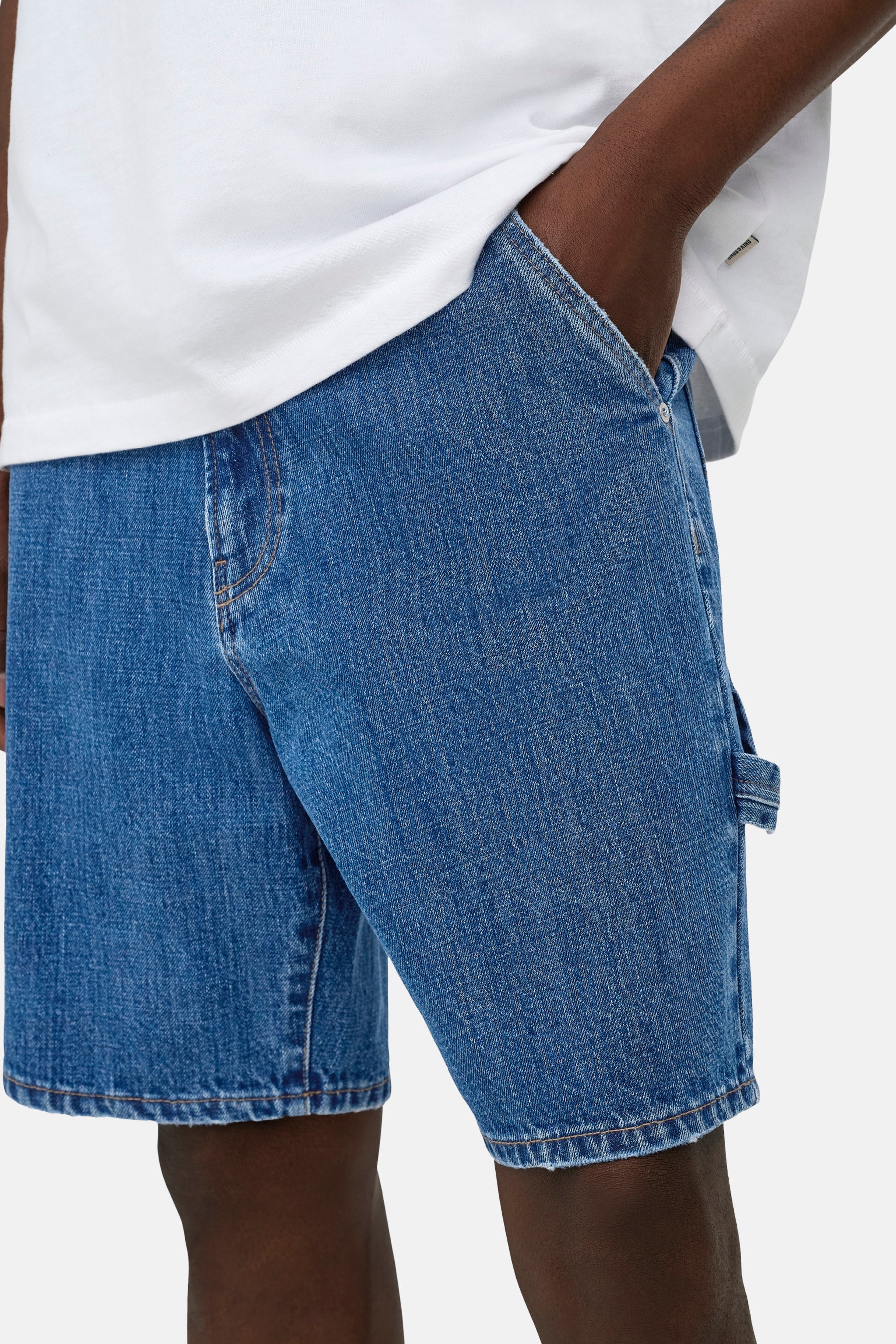 Short - mid blue denim - Image 5