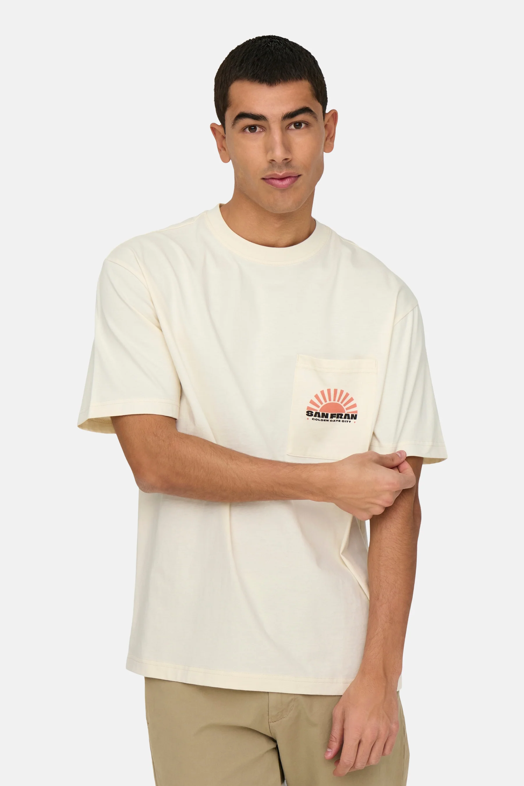 T-shirt met korte mouwen - ecru - Image 4
