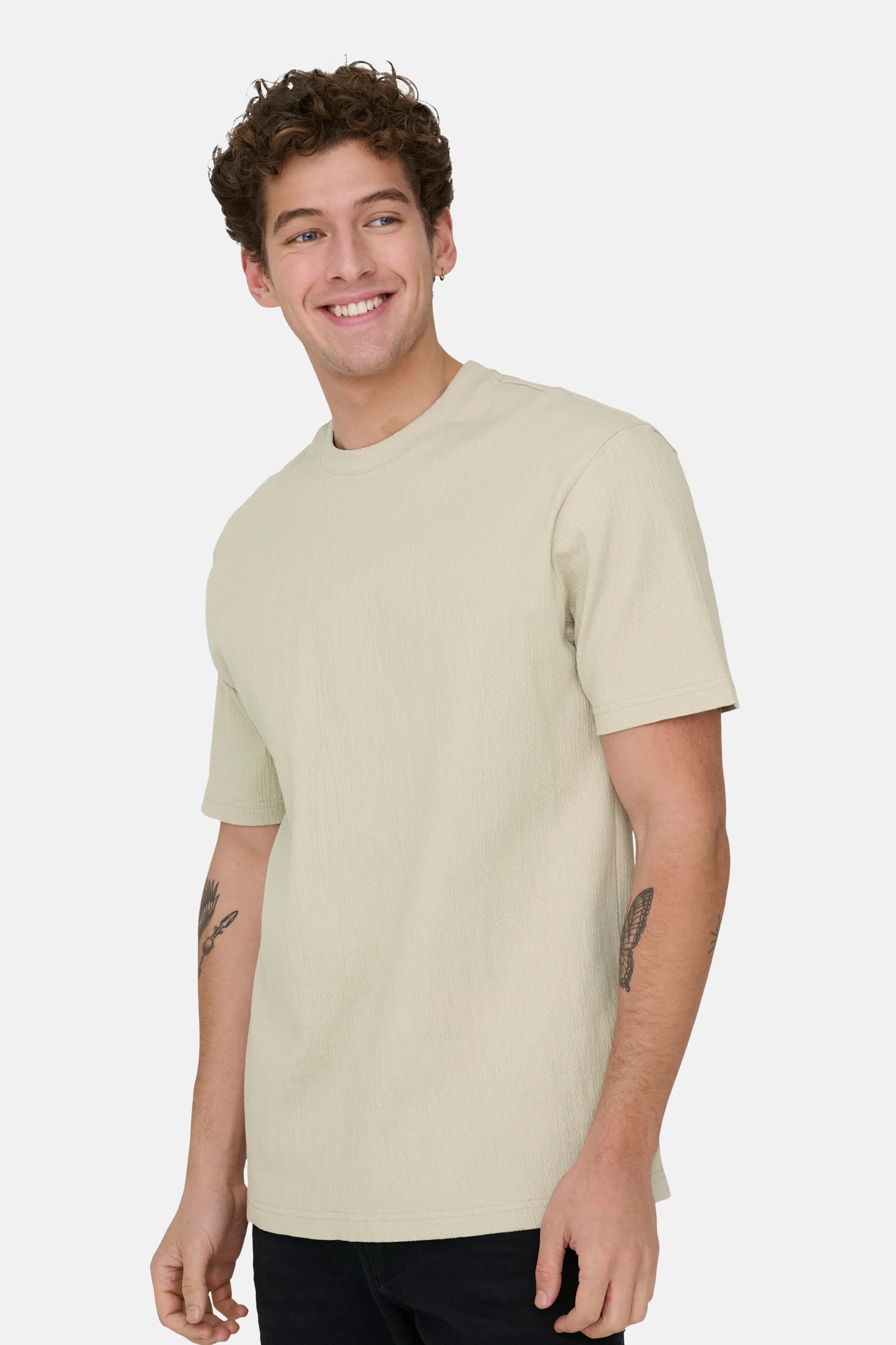 T-shirt met korte mouwen - ecru - Image 4