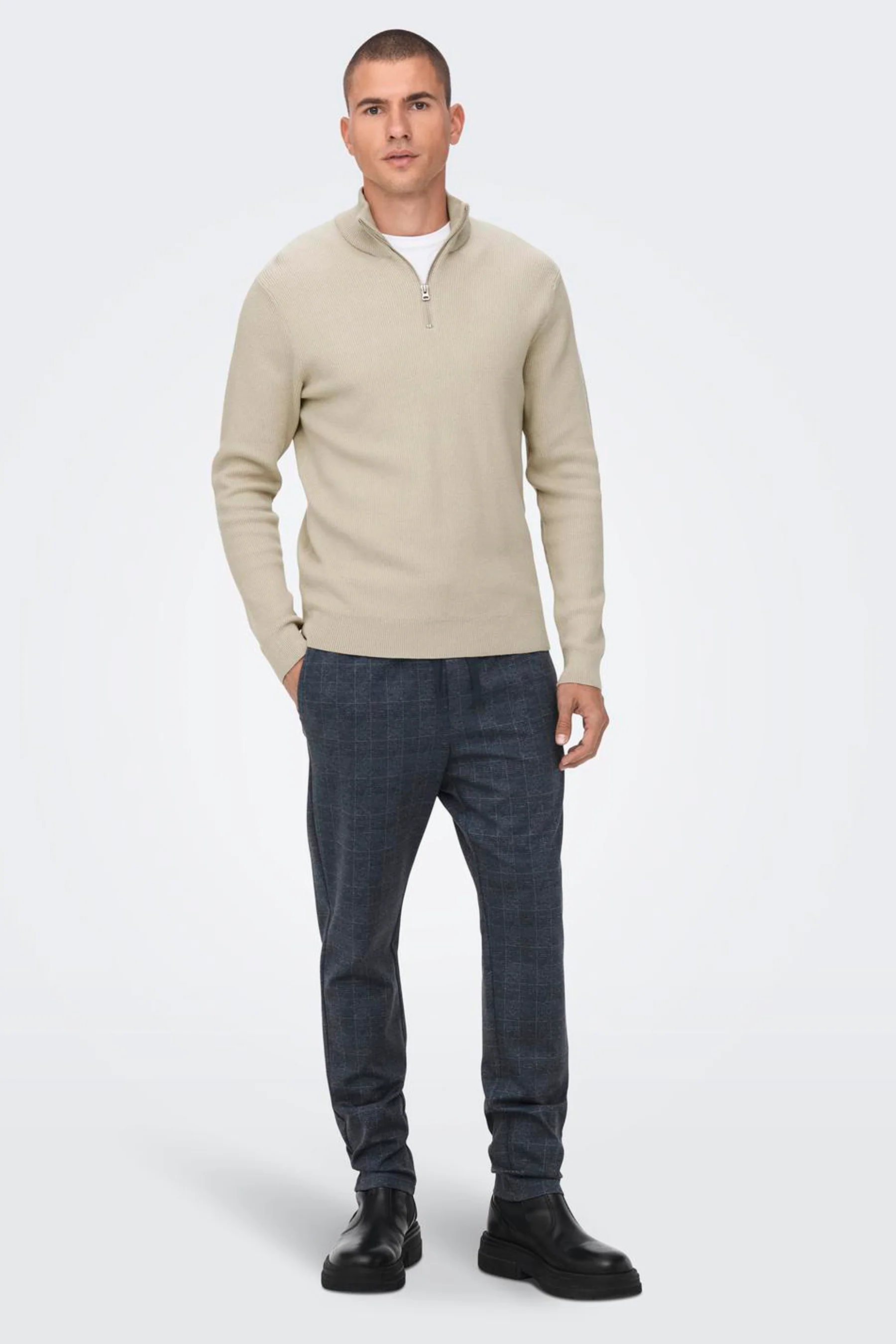 Pull met rolkraag - ecru - Image 2