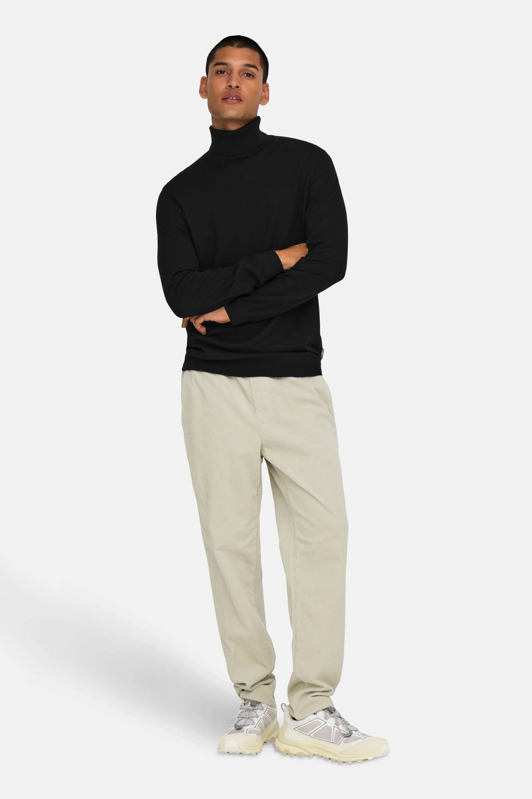 Pull met rolkraag - zwart - Image 2