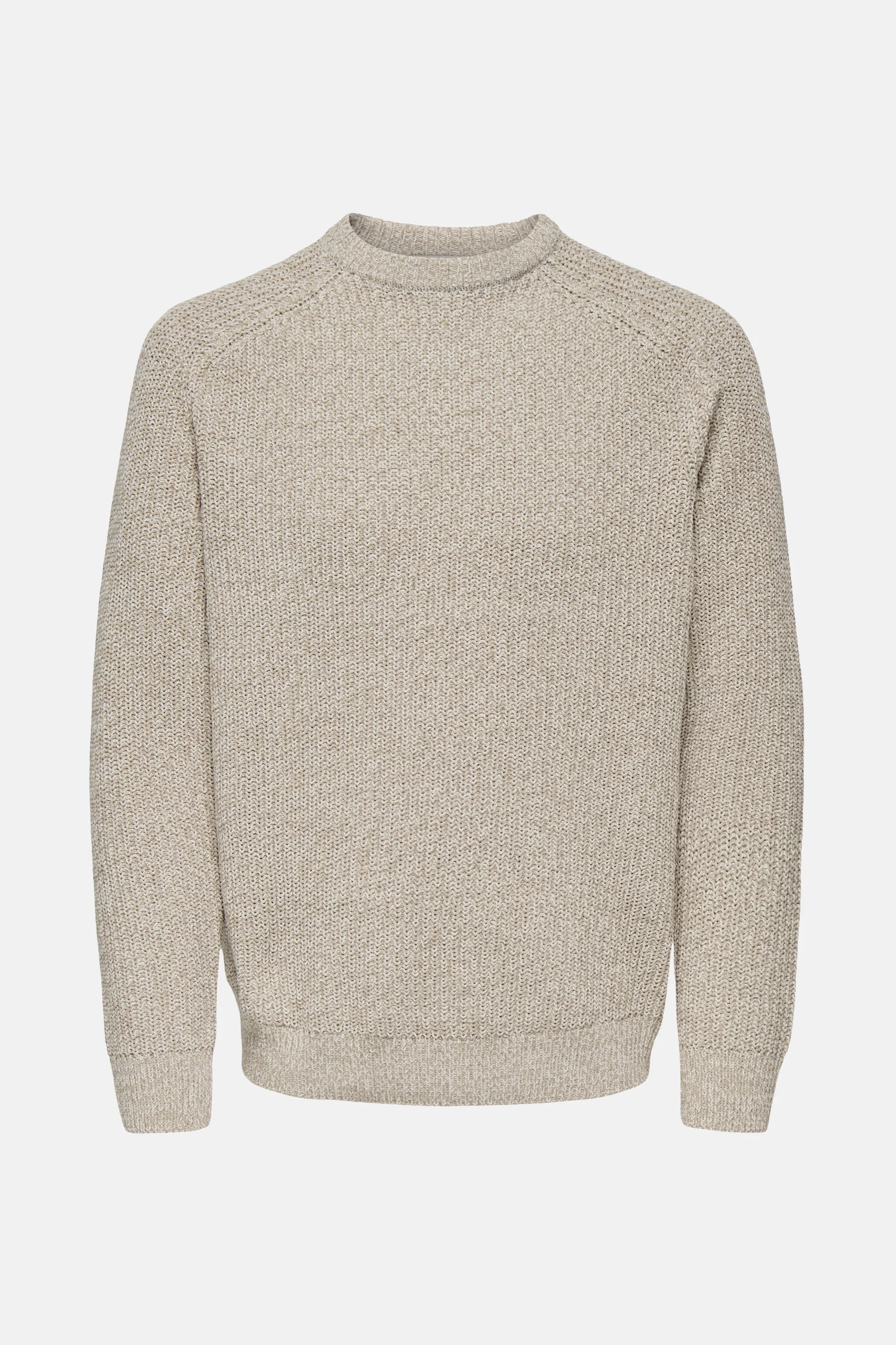 Pull met ronde hals - beige