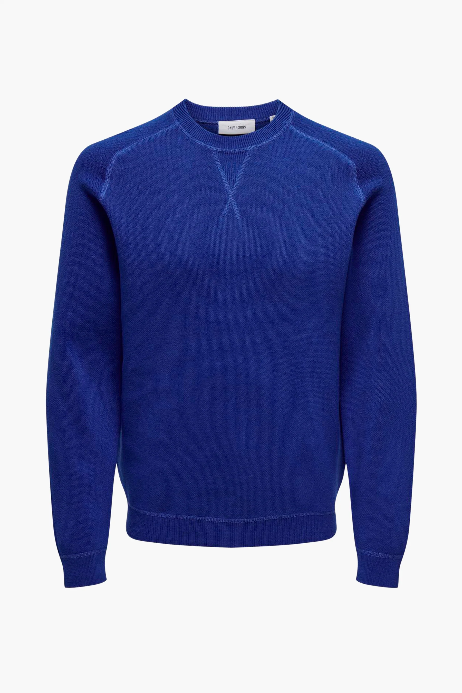Pull met ronde hals - blauw
