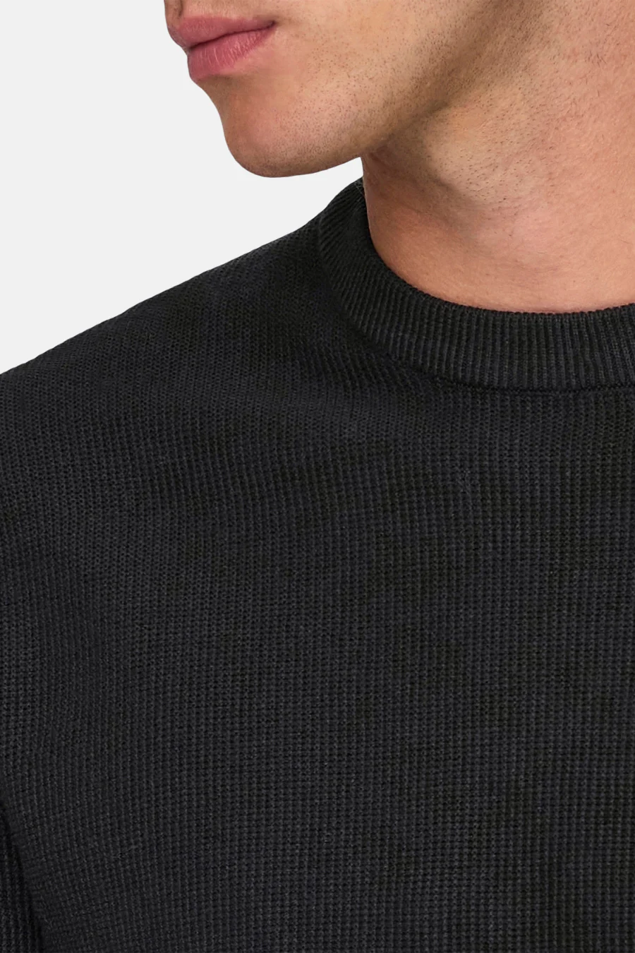 Pull met ronde hals - zwart - Image 5