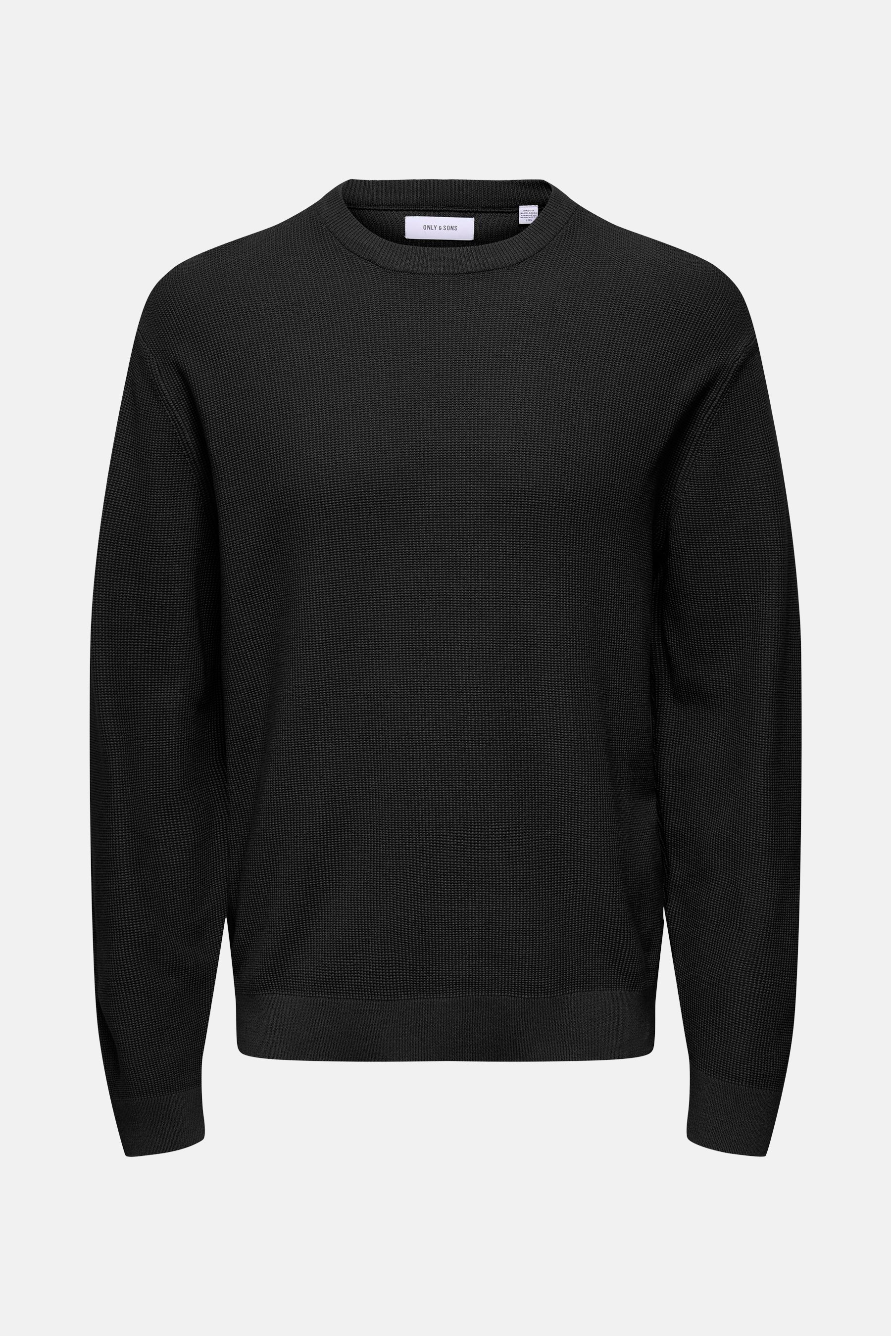 Pull met ronde hals - zwart - Image 8