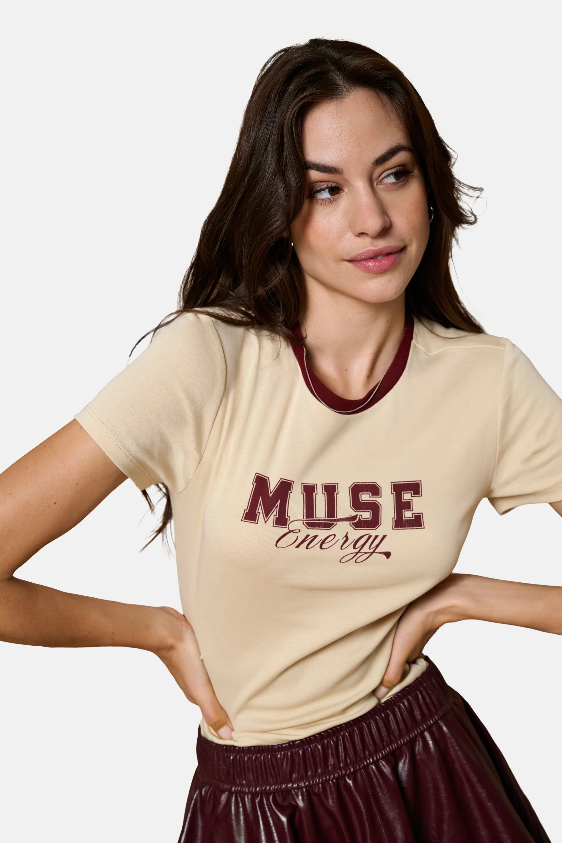 T-shirt met korte mouwen - ecru