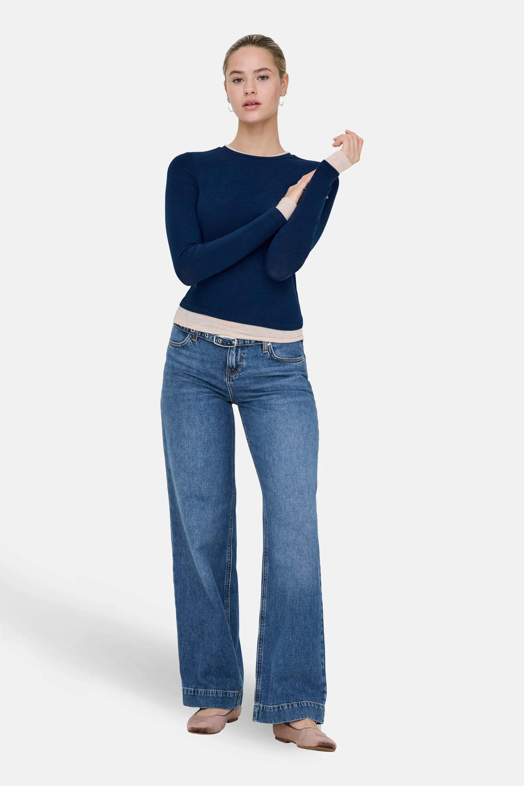 T-shirt met lange mouwen - blauw - Image 2