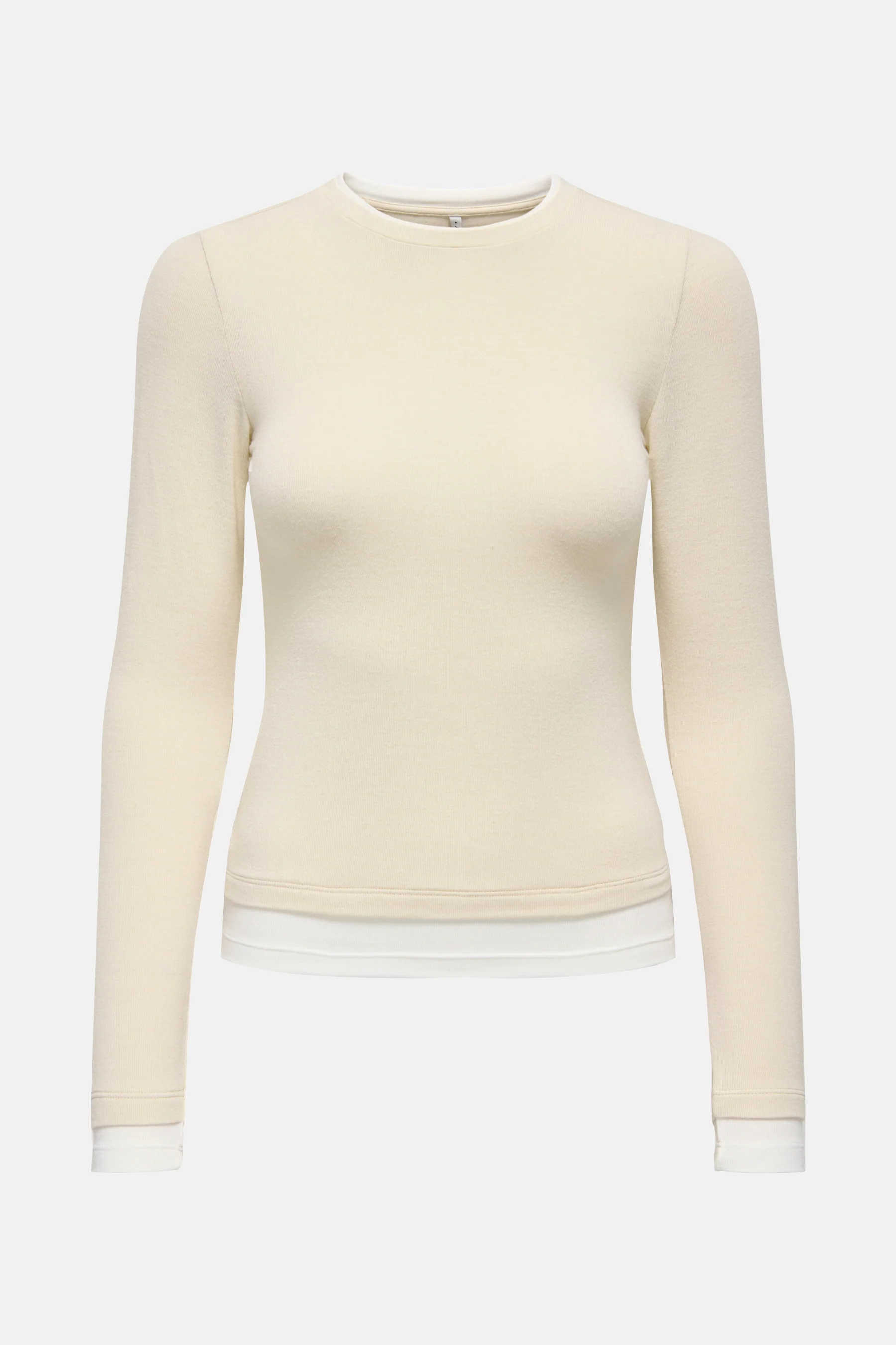 T-shirt met lange mouwen - ecru