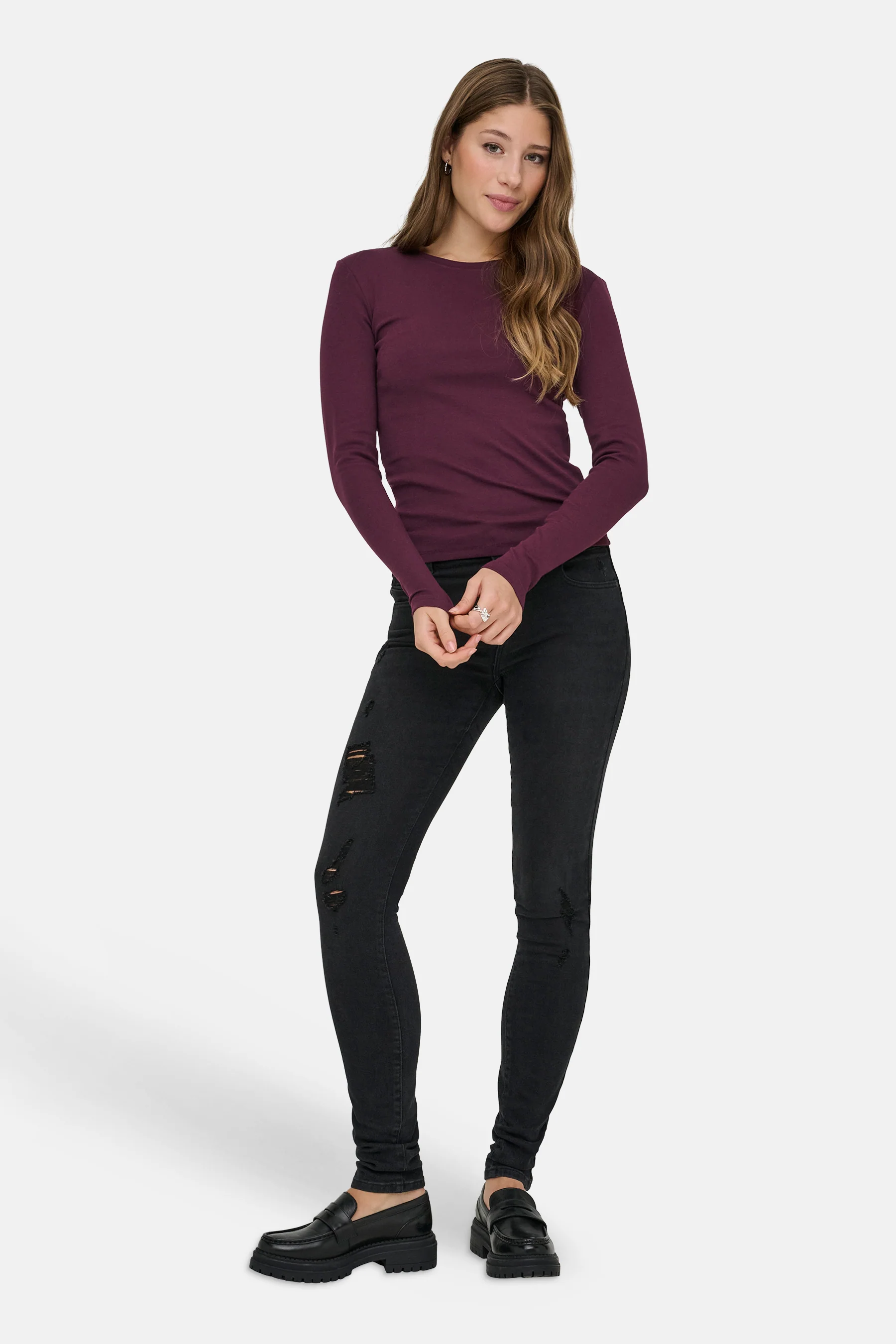 Top (lange mouwen) paars - ONLY® - Image 2