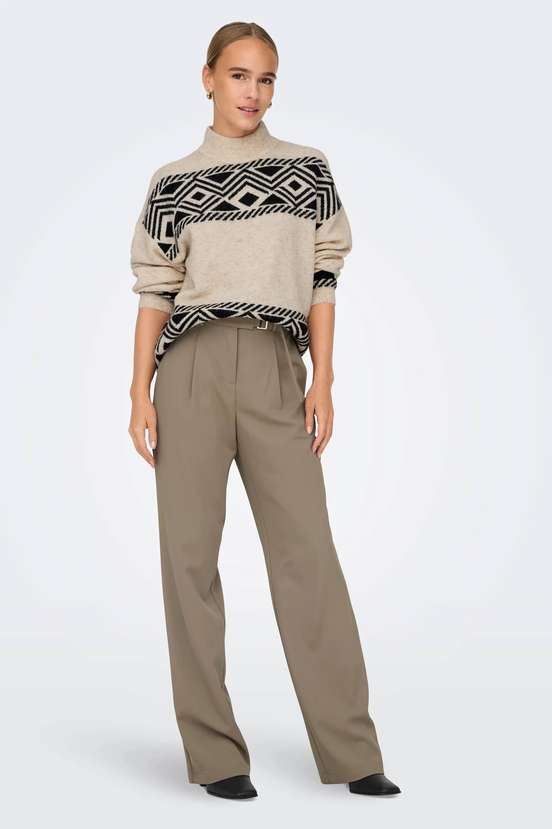 Pull met rolkraag - ecru - Image 2