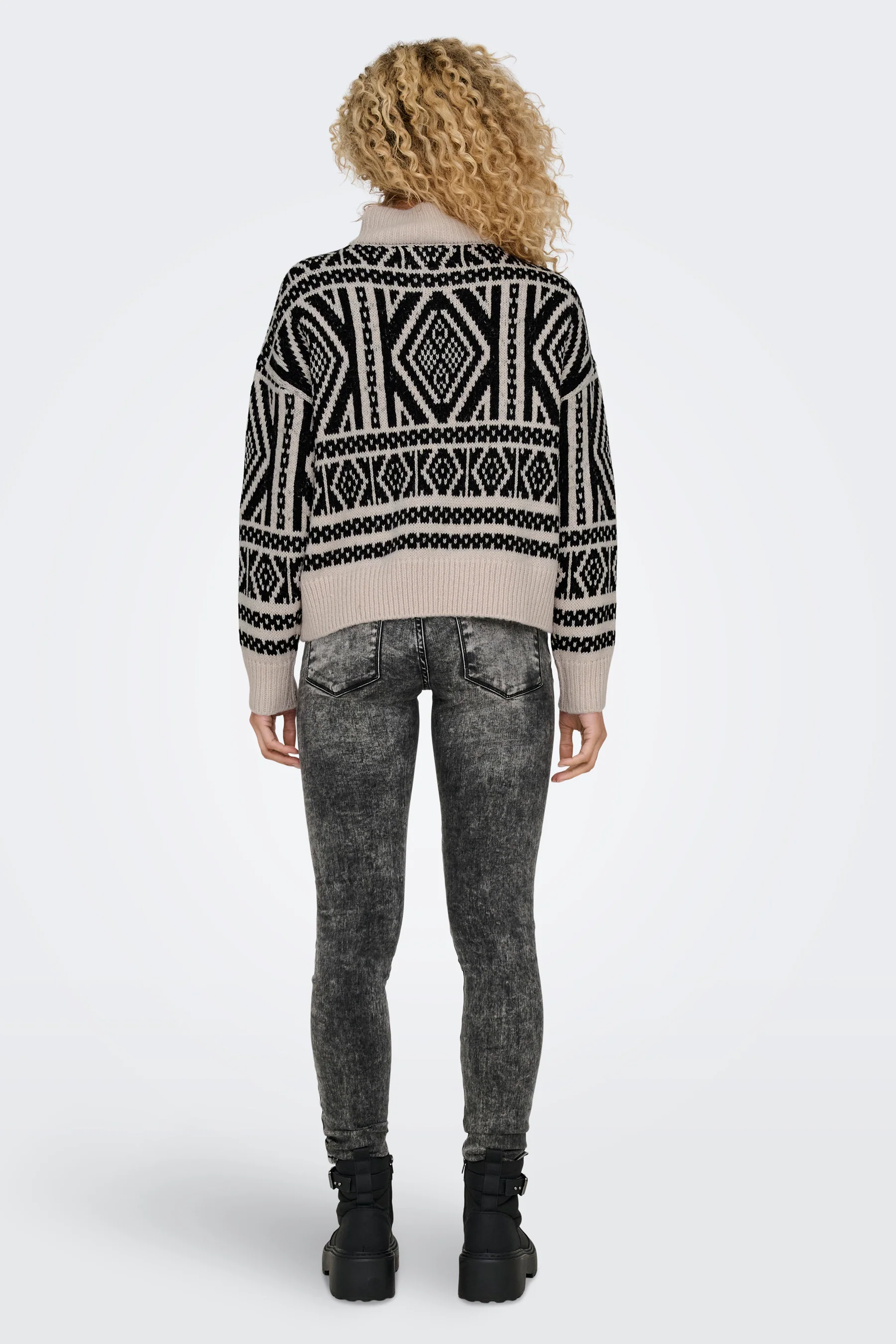 Pull met rolkraag - ecru - Image 3