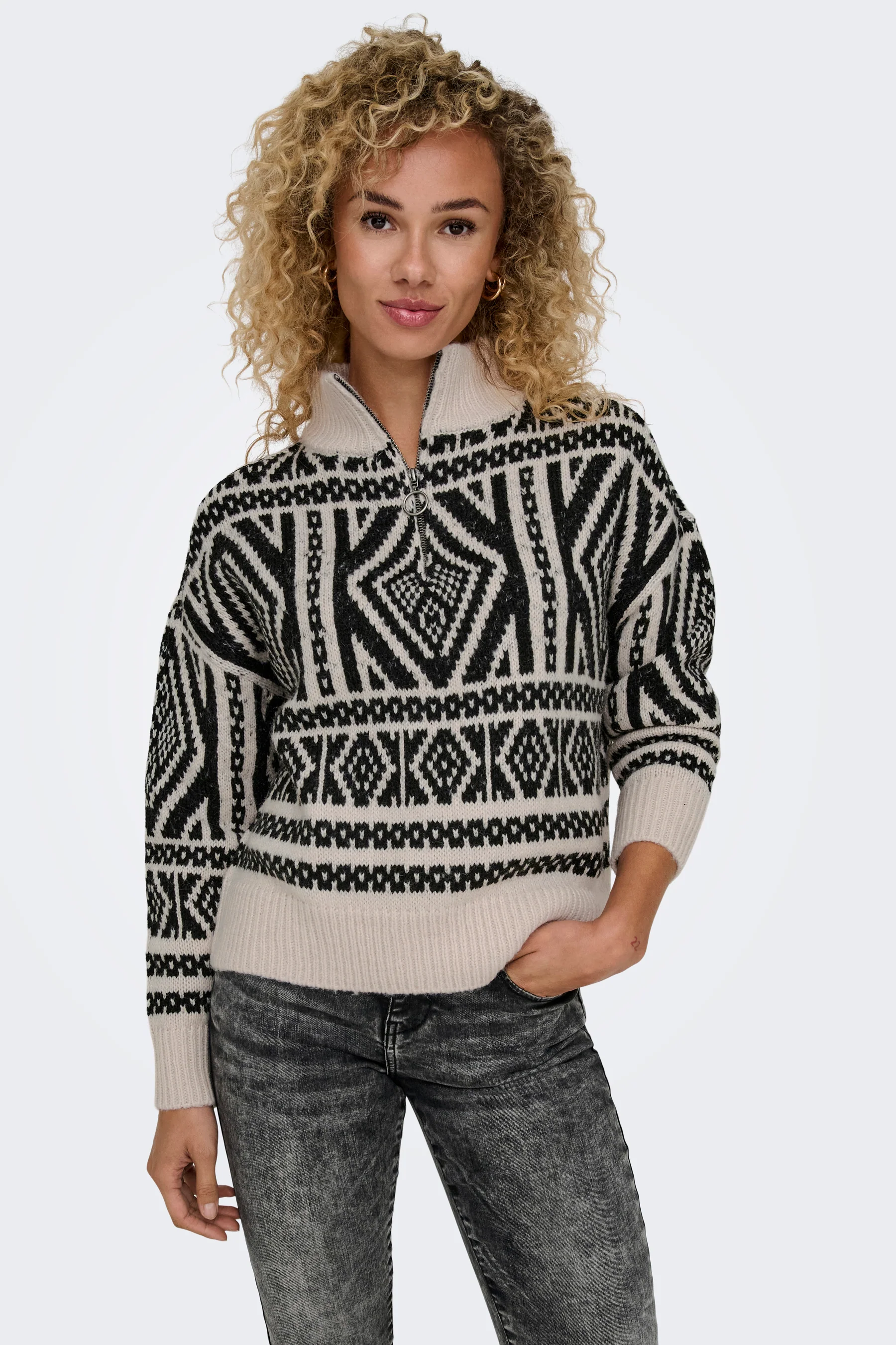 Pull met rolkraag - ecru - Image 5