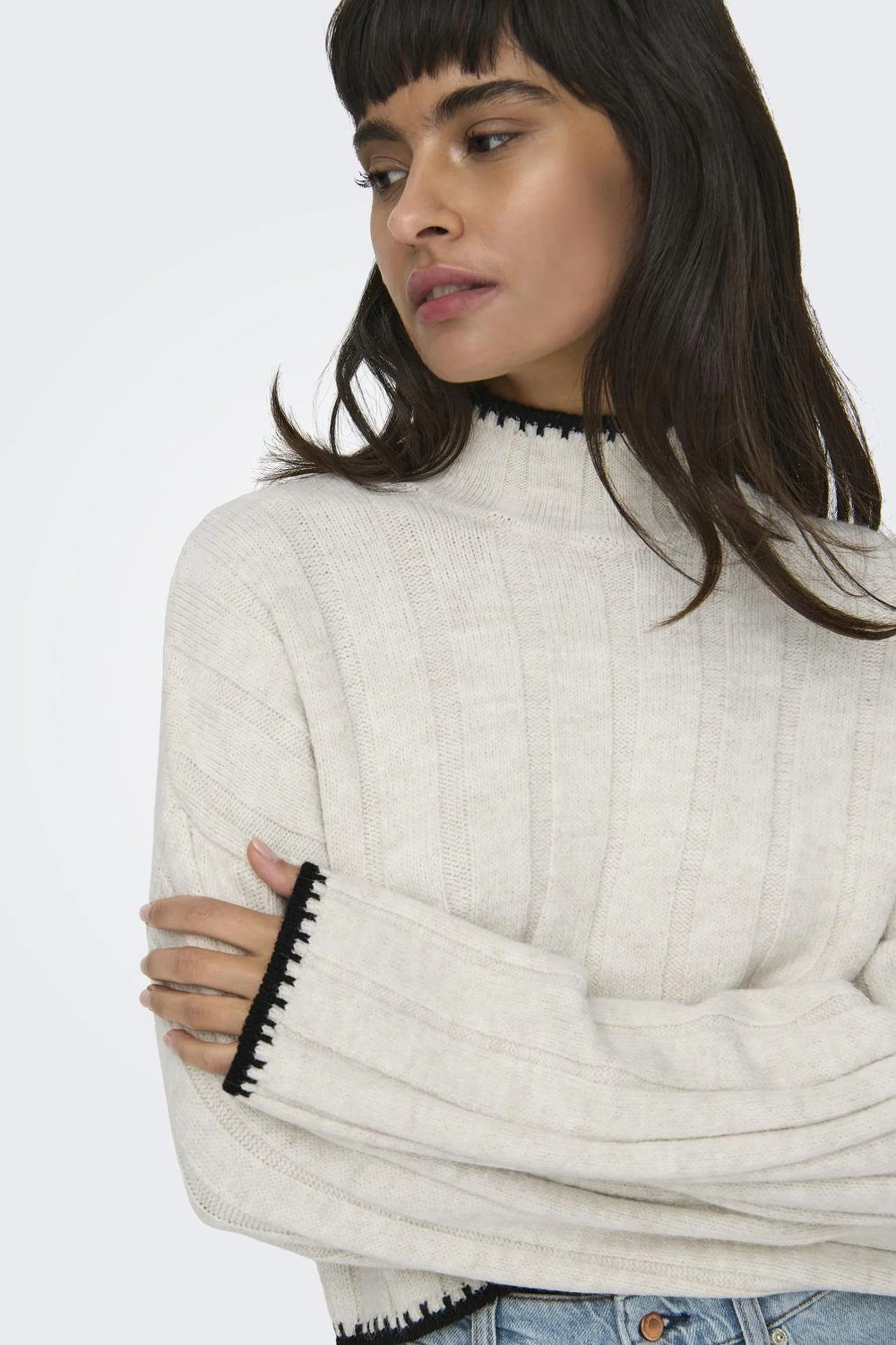 Pull met rolkraag - ecru - Image 4